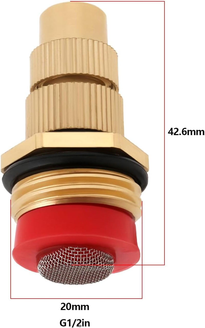 LT Easiyl 4Pcs Adjustable Brass Misting Nozzles G1/2 Inch (DN15) Mist Water Spray Sprinkler Suitable for Small Area Agriculture Lawn Fountain Misting Cooling Irrigation image number 6