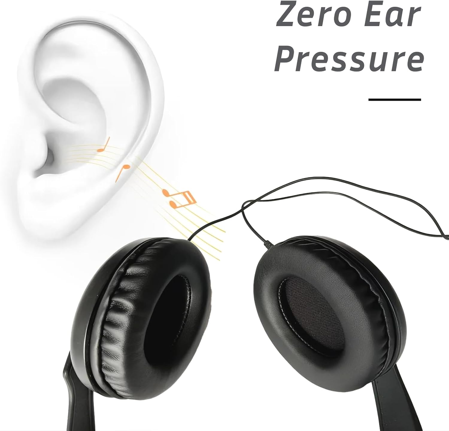 Replacement Ear Pads for Sennheiser HD Series, Compatible with HD4.50BT, HD4.40, HD350BT, HD400S, HD458BT, HD300, Protein Leather Memory Foam Ear Cushions, Headphone Repair Kit (Black)