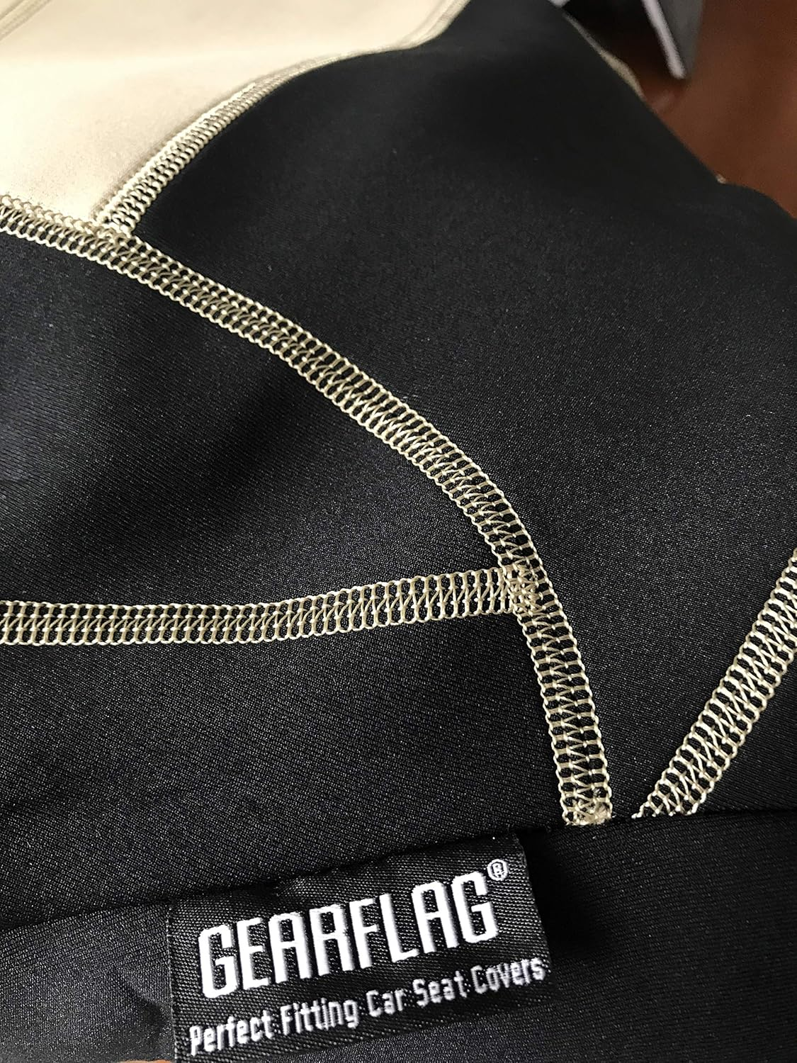 GEARFLAG Custom Fit Neoprene Seat Cover for Jeep Wrangler TJ (Full Set) (Kaki/Black) image number 5