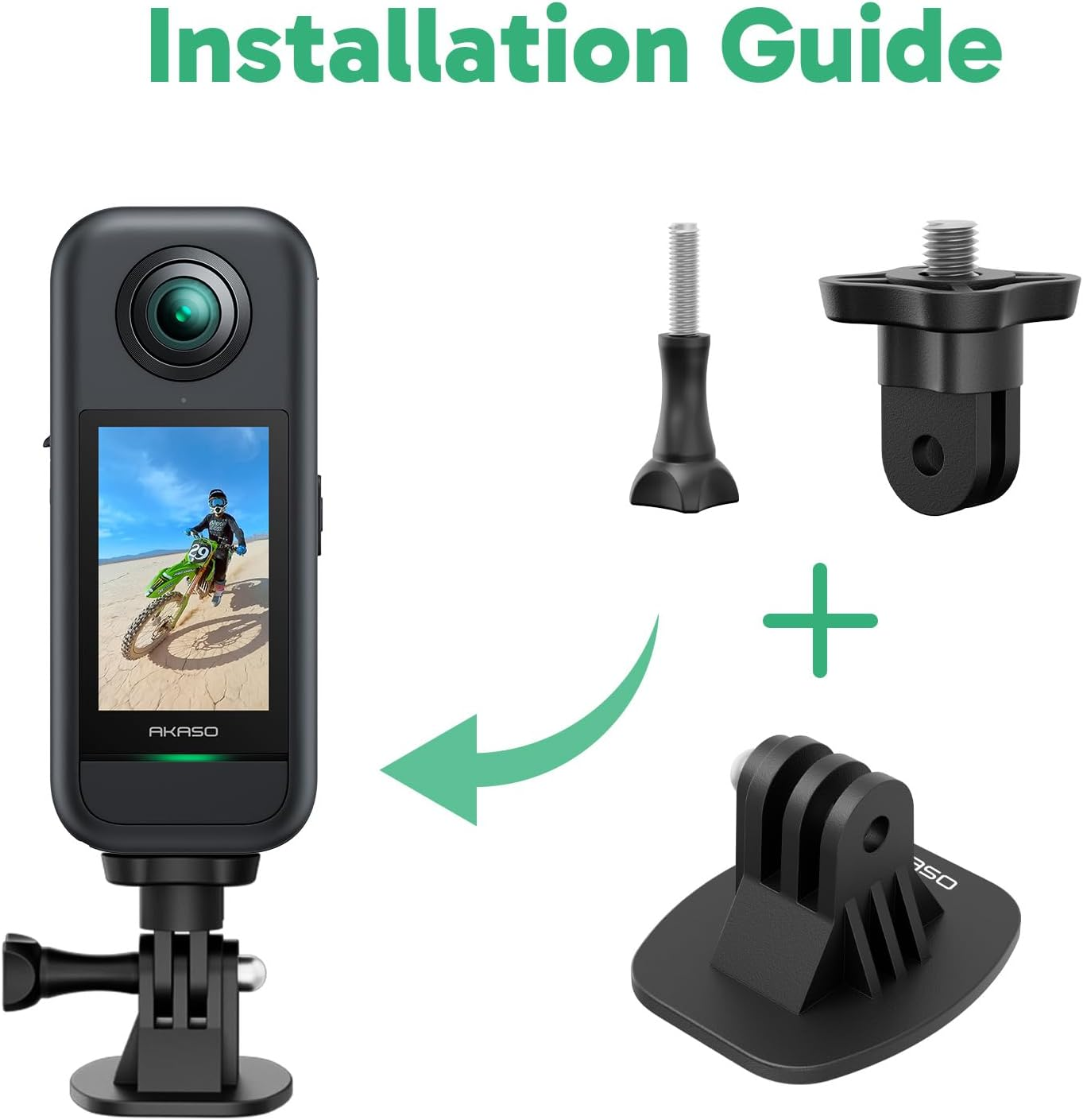 AKASO Helmet Sticky Mounts Adhesive Buckle Mount Screw Accessory Kit Compatible with Gopro Hero 13 12 11 10 Max 9 8 7 6 5 Session DJI Osmo Insta360 AKASO Action Cameras image number 3