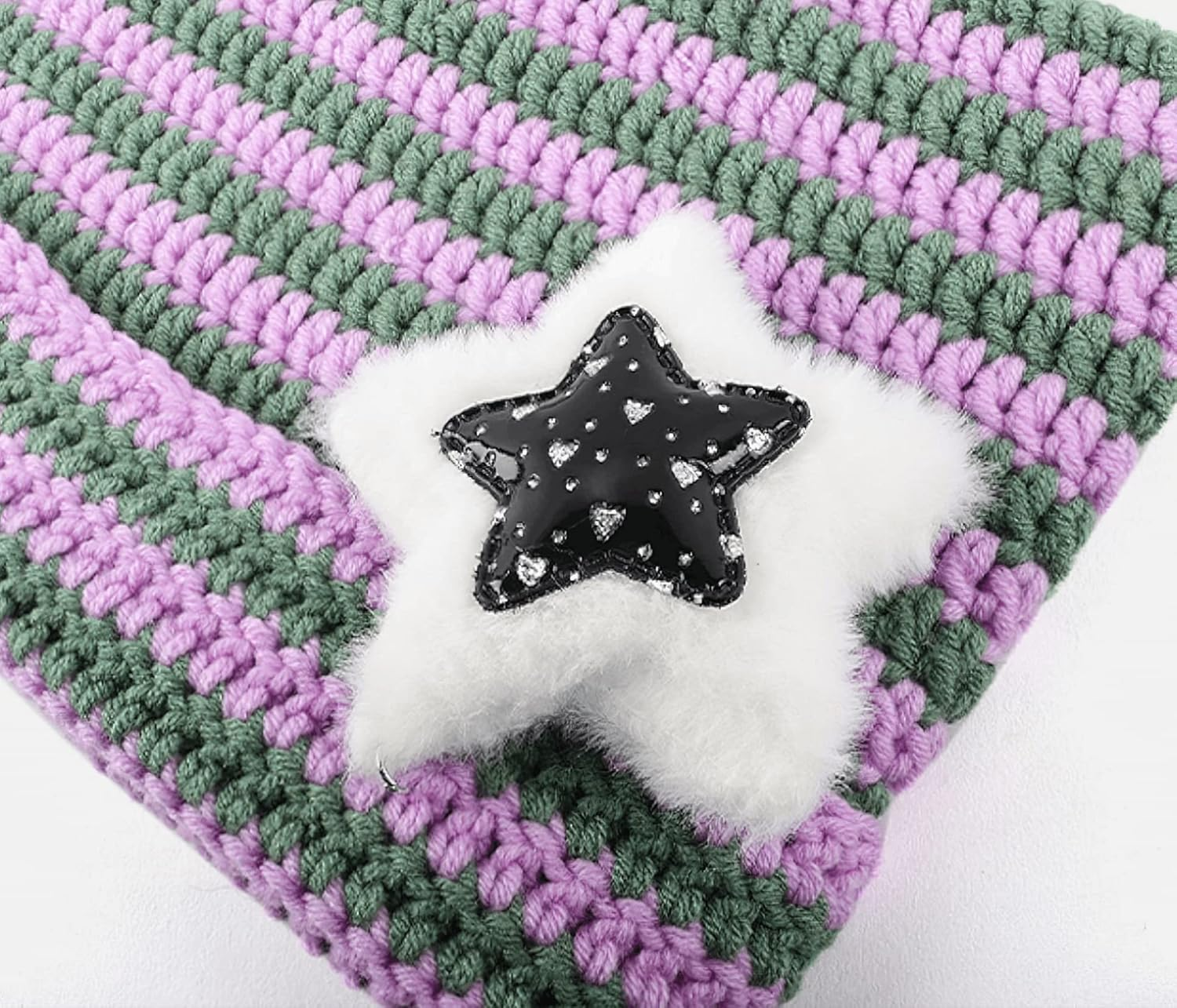 Y2K Beanies Vintage Grunge Crochet Hats for Women Kawaii Cute Fox Cat Knitted Hat Y2K Accessories for Teen Girls - Khaki image number 7