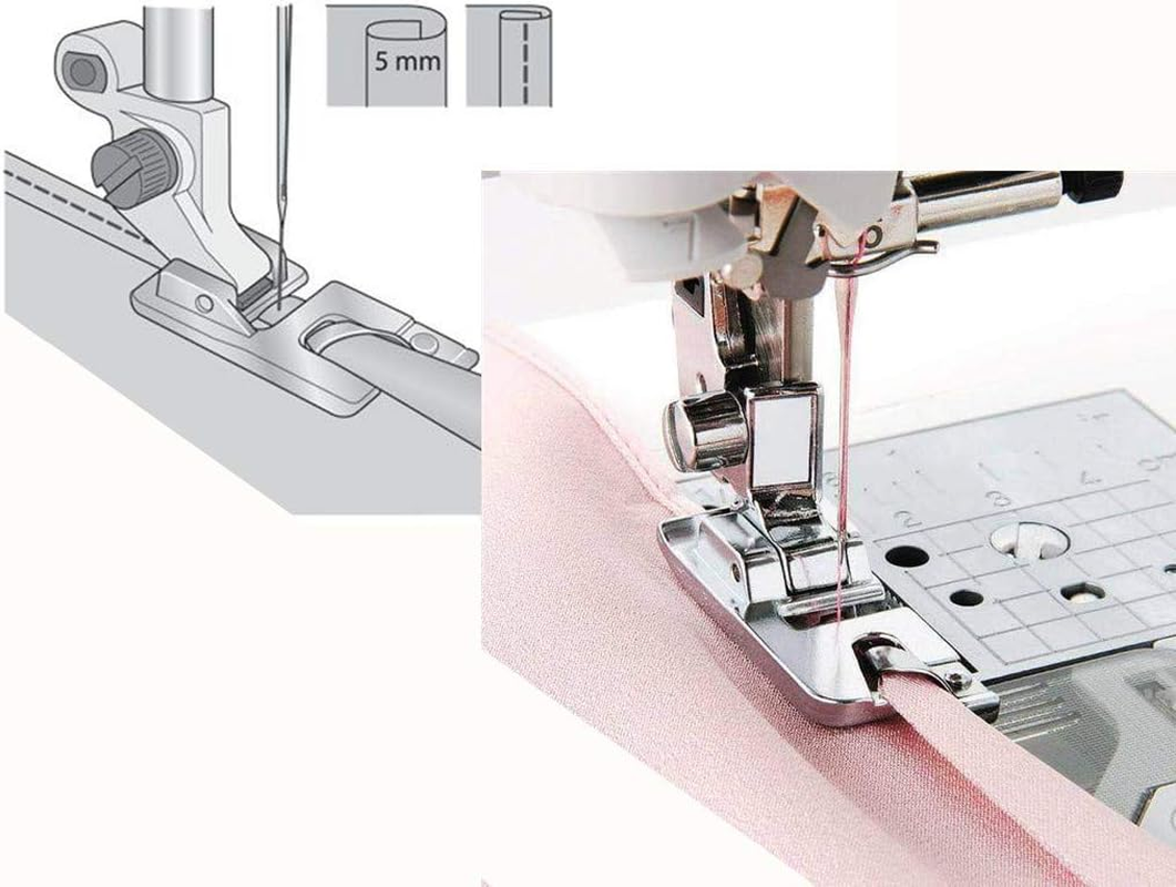 Windman 3 Sizes Rolled Hem Foot 3 Mm, 4 Mm, 6 Mm Hemmer Foot for Singer Brother Hem Foot Low Shank Machine Sewing Foot Hemmer image number 4