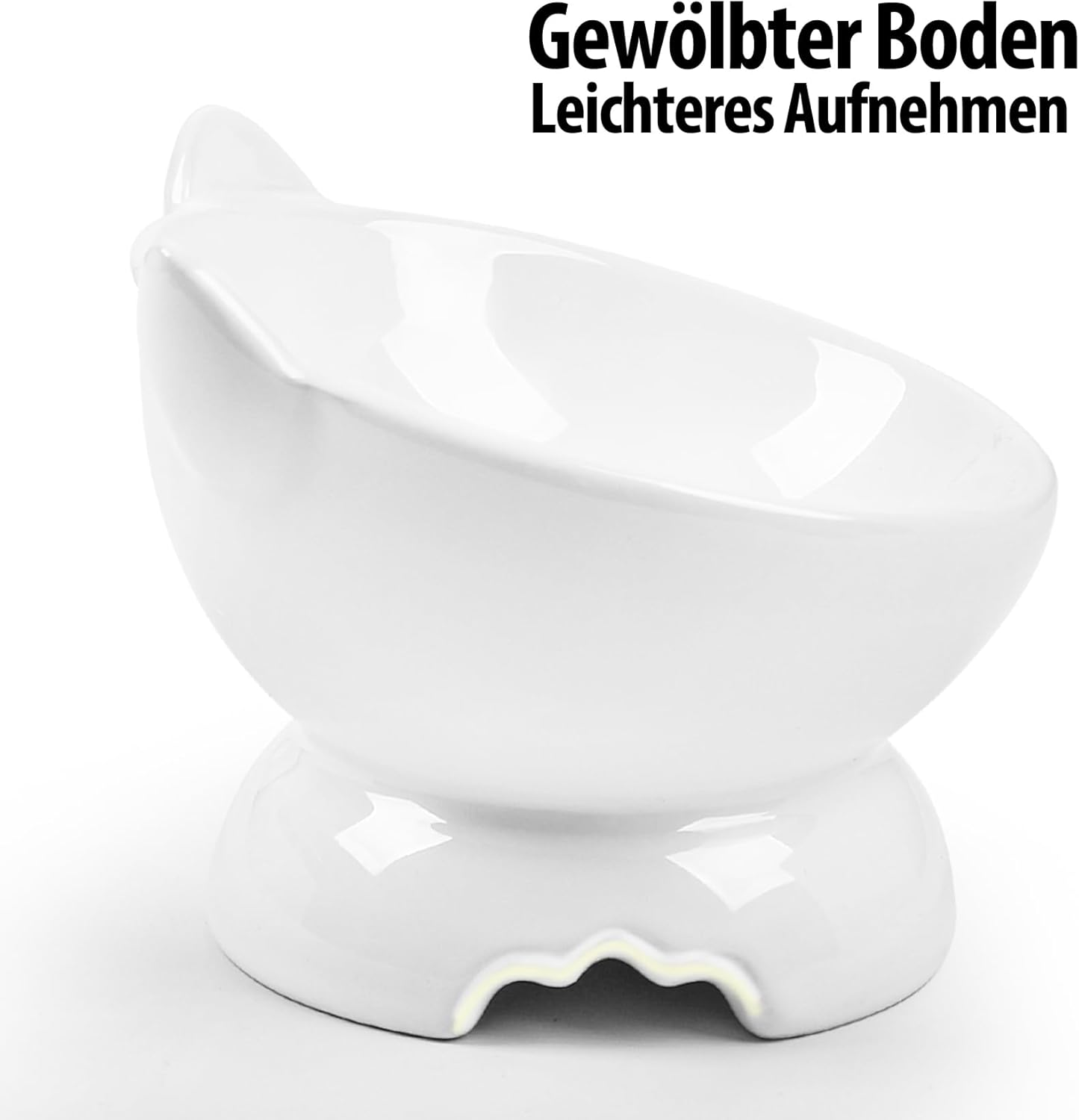 Ceramic Cat Feeding Bowl, Pack of 2 Cat Bowls, Ceramic Raised Cervical Protection, Cat Bowl, Cat Whiskers Allergies, Feeding Bowl Cat Raised image number 5