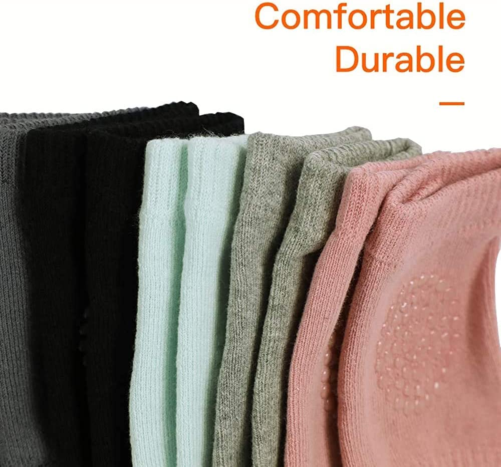 5 Pairs Baby Knee Pads for Crawling Toddlers Crawling Socks Adjustable Anti-Slip Elbow Leg Warmers for Boys and Girls image number 4
