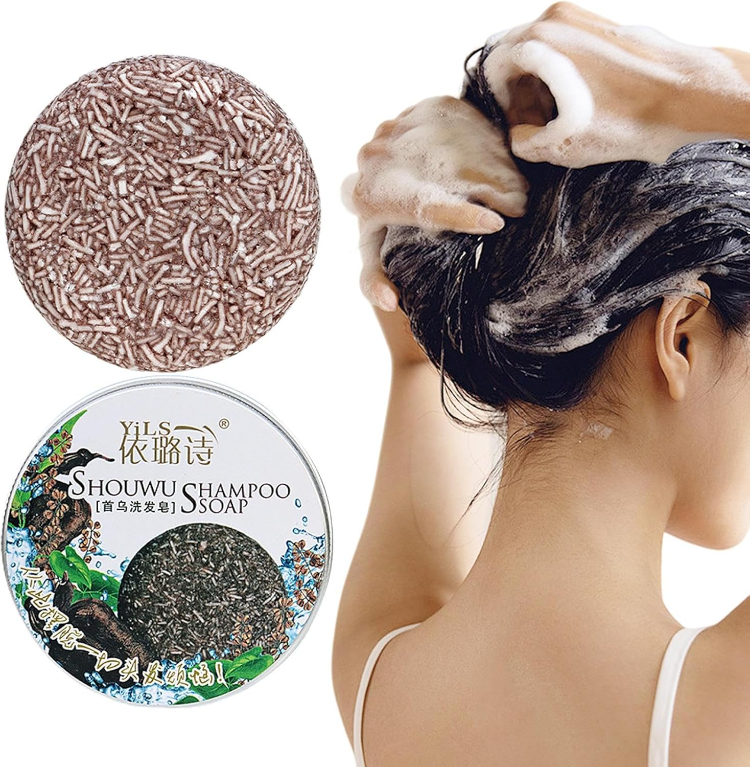 Gray Reverse Bar, Shampoo Bar for Grey Hair, Nourishing Cover Soap Bar, Moisturizing Solid Shampoo Bars Restore Natural Hair Color Borato image number 3