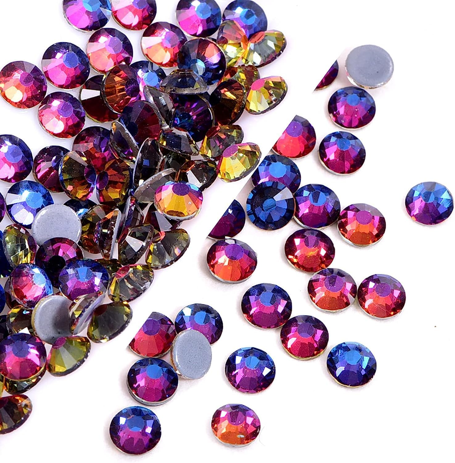 Hotfix Crystal Rhinestones, Hot Fix Crystals for Crafts Clothes, Flatback Glass Crystal for Decoration, round Gems (Jet Black, SS20 1440PCS) image number 4