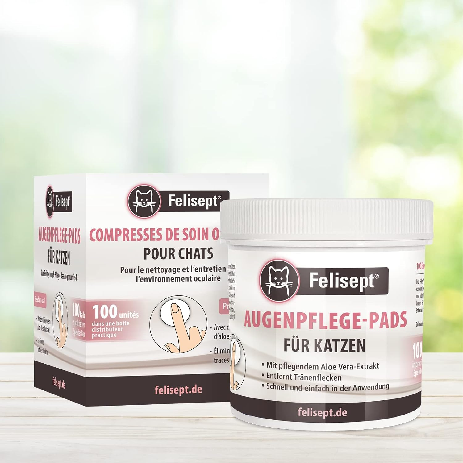 Felisept 250820 Eye Care Pads for Cats with Soothing Aloe Vera Extract / Removes Tear Stains image number 6