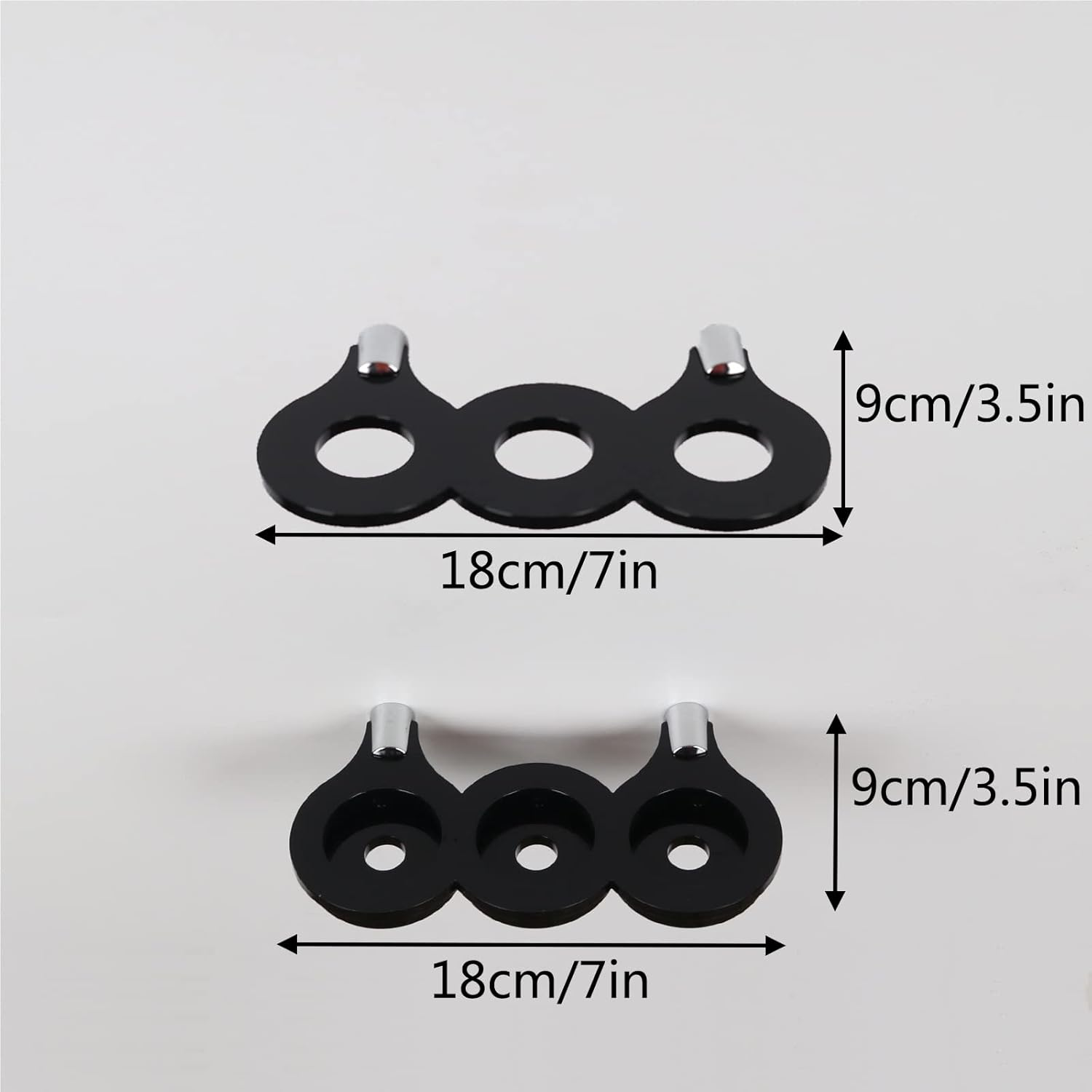 Lightsaber Rack Sword Hook Wall Mounted Vertical Display Rack Lightsaber Display Rack Sword Rack Suitable for All Lightsabers (Black 3 Hole) image number 1