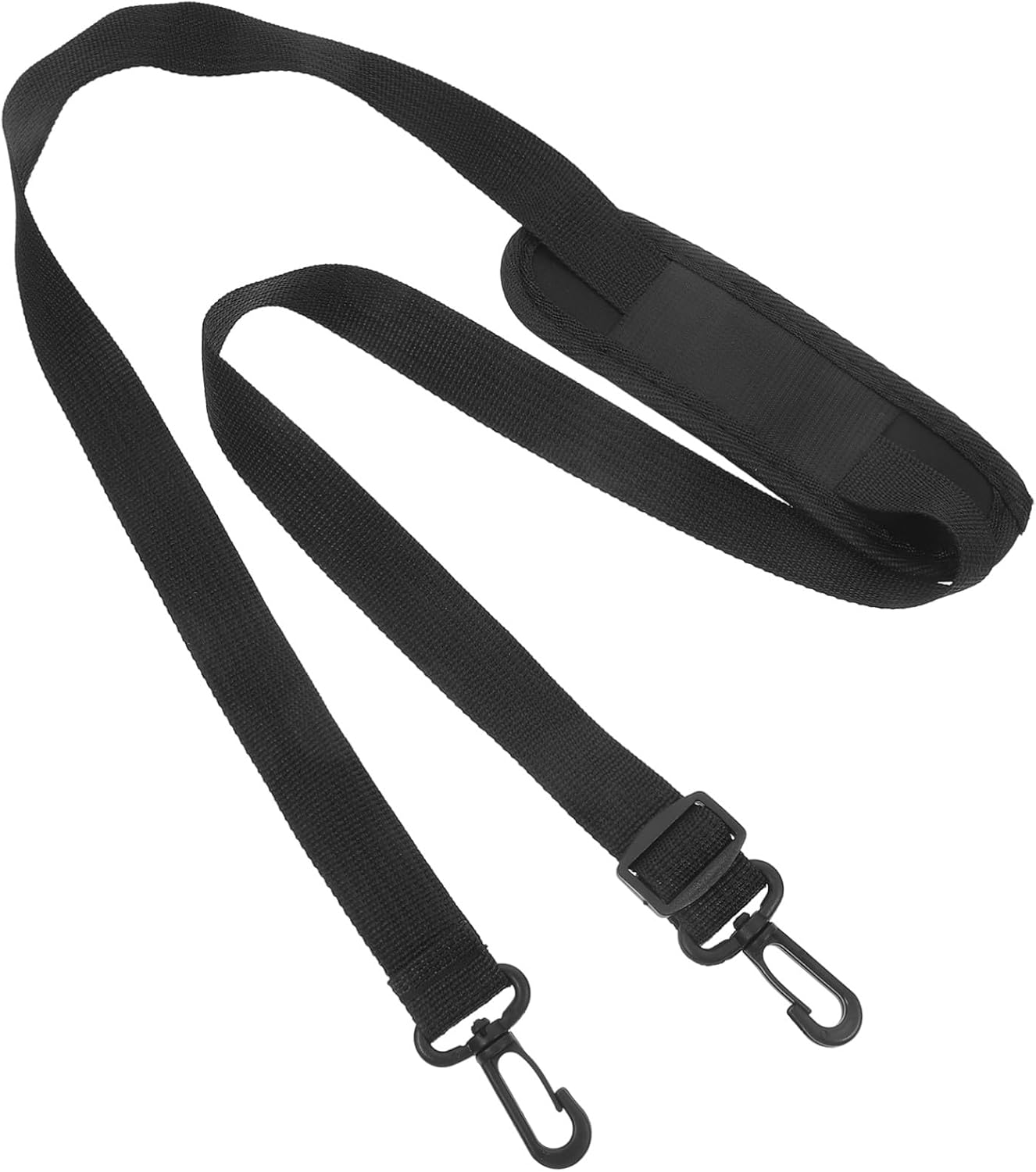 Abaodam Adjustable Laptop Shoulder Strap with Padded Oxford Cushion Comfortable Replacement Messenger Bag Belt for Briefcase Tote Crossbody Bags and Luggage Black Nylon Strap image number 5