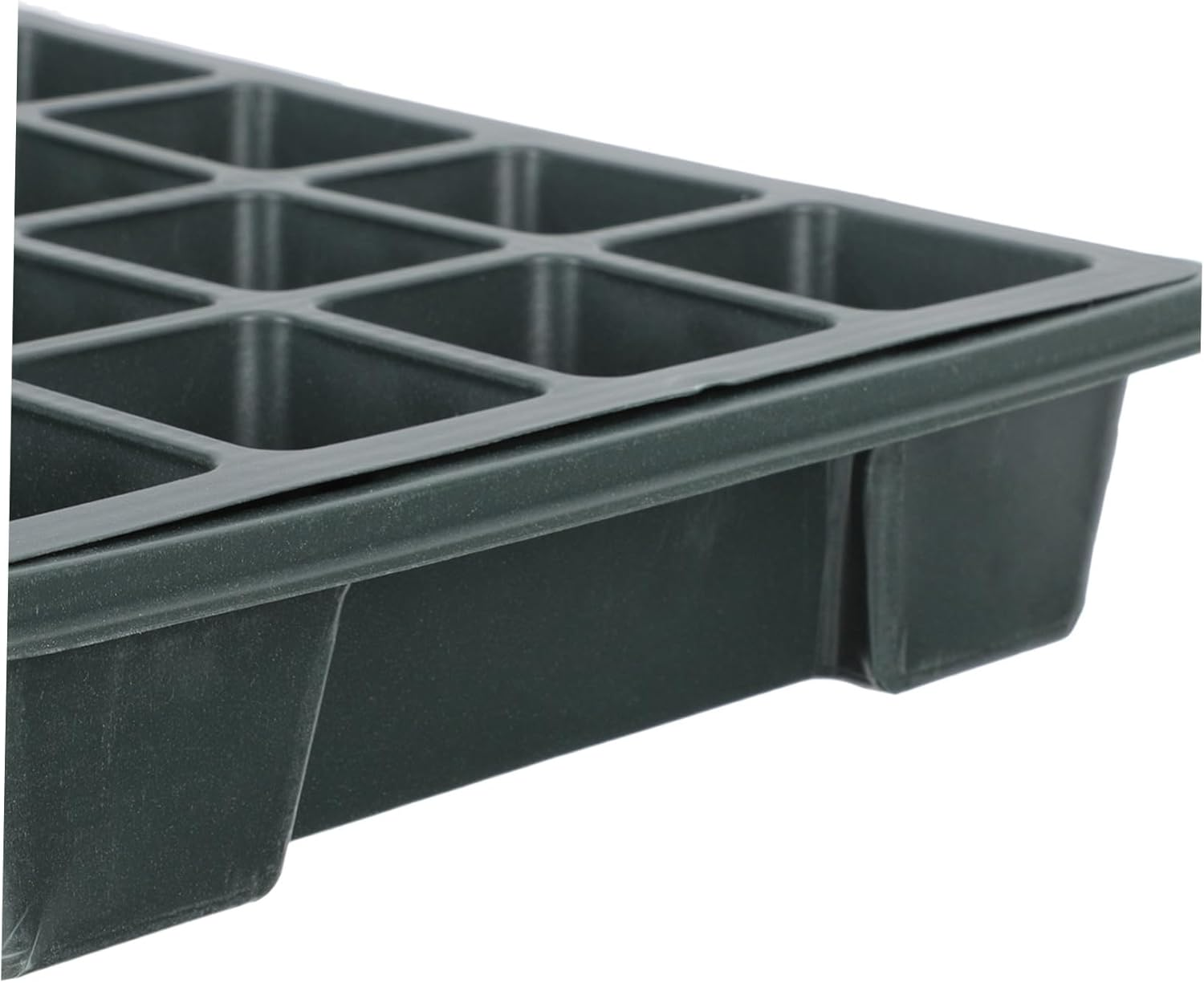 2Pcs Black Plastic Nursery Tray with 24 Holes and Ventilated Lid, Seedling Germination Container for Garden Planting and Hydroponic Seed Starting image number 2