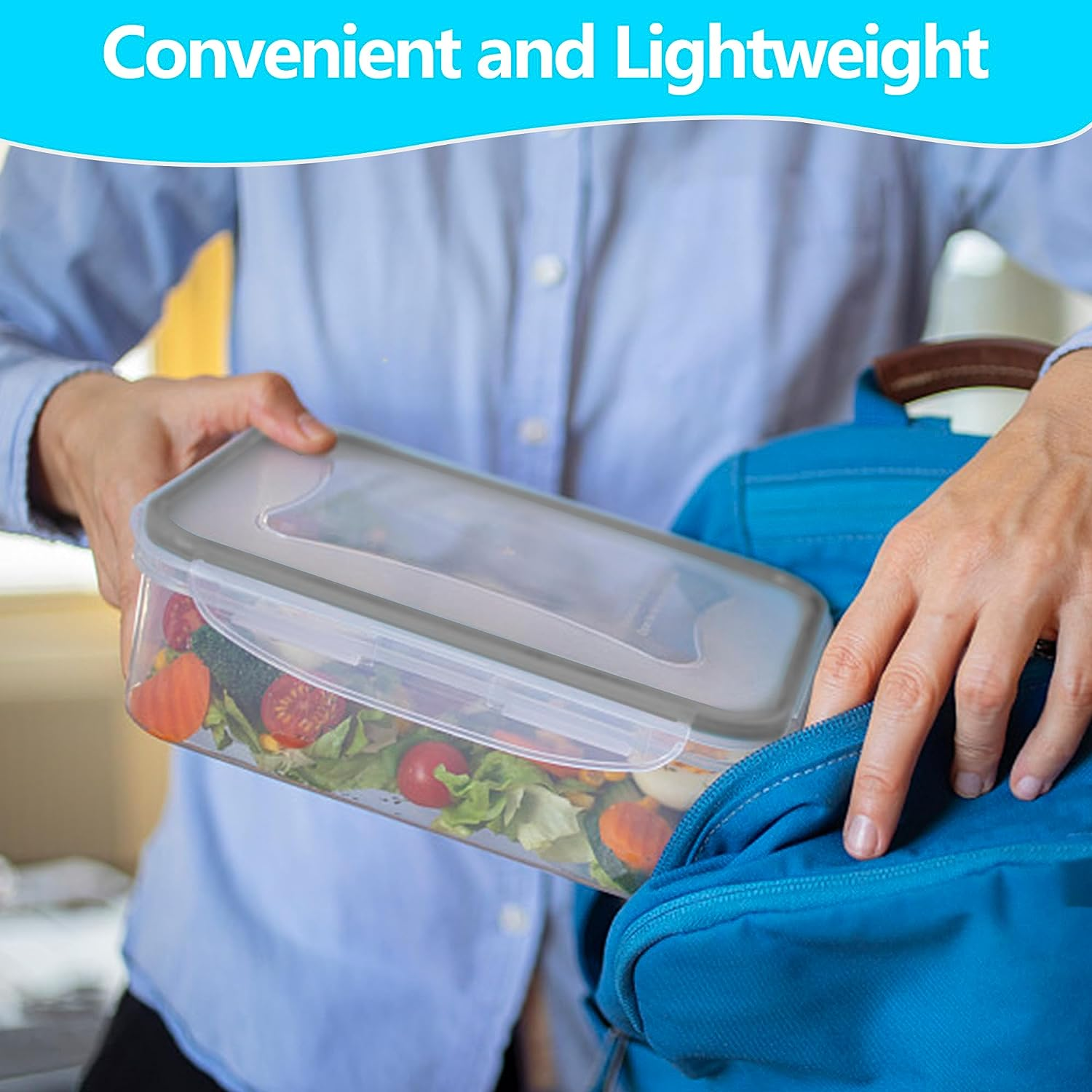 Airtight Food Storage Container Set, Fridge Pantry Organiser Ideal for Home & Kitchen Organisation - Meal Prep Containers Lunch Box -100% Leak Proof Lid (16) image number 4