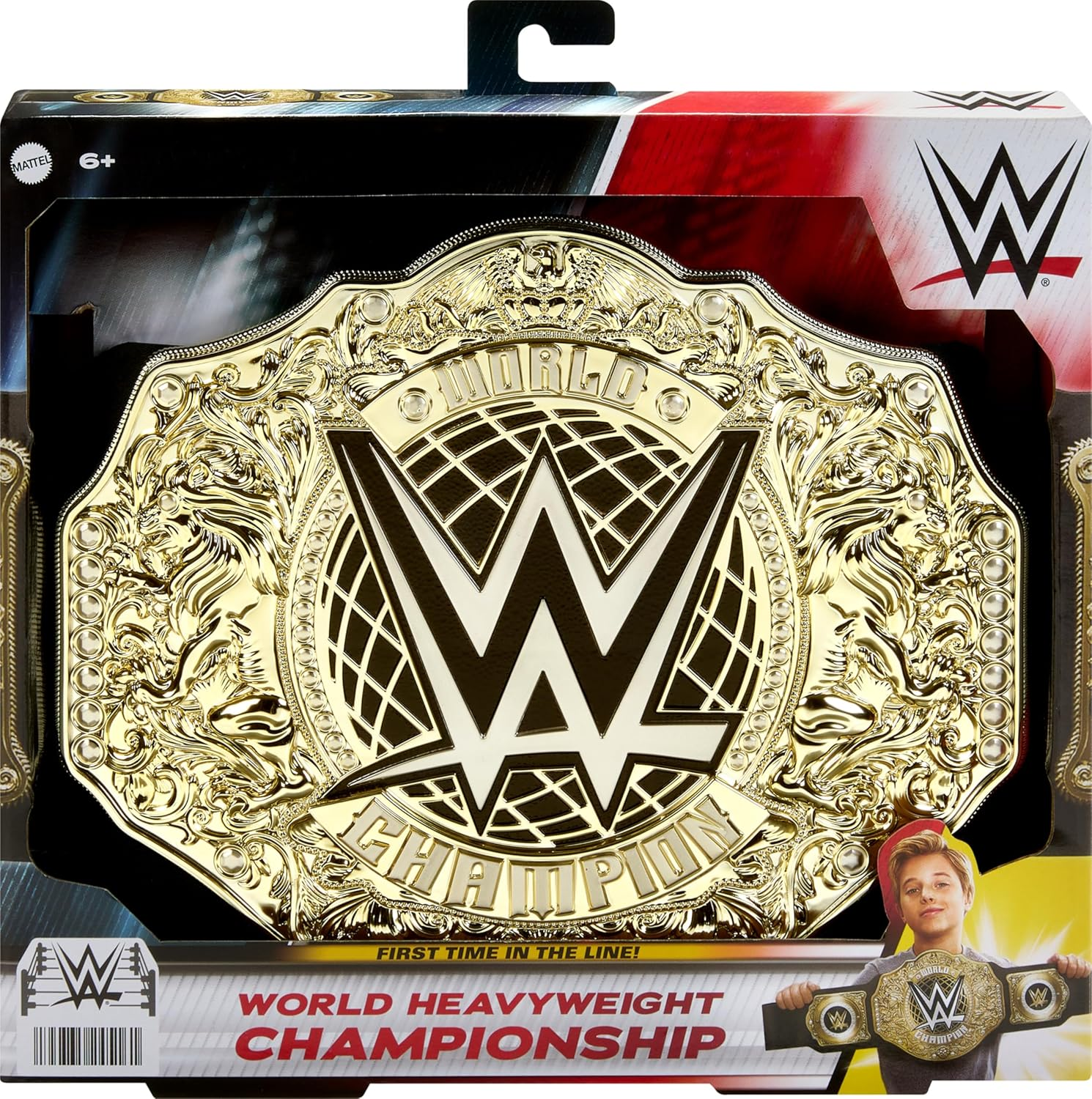 Mattel WWE Championship Role Play Title Belt with Adjustable Strap for Kids