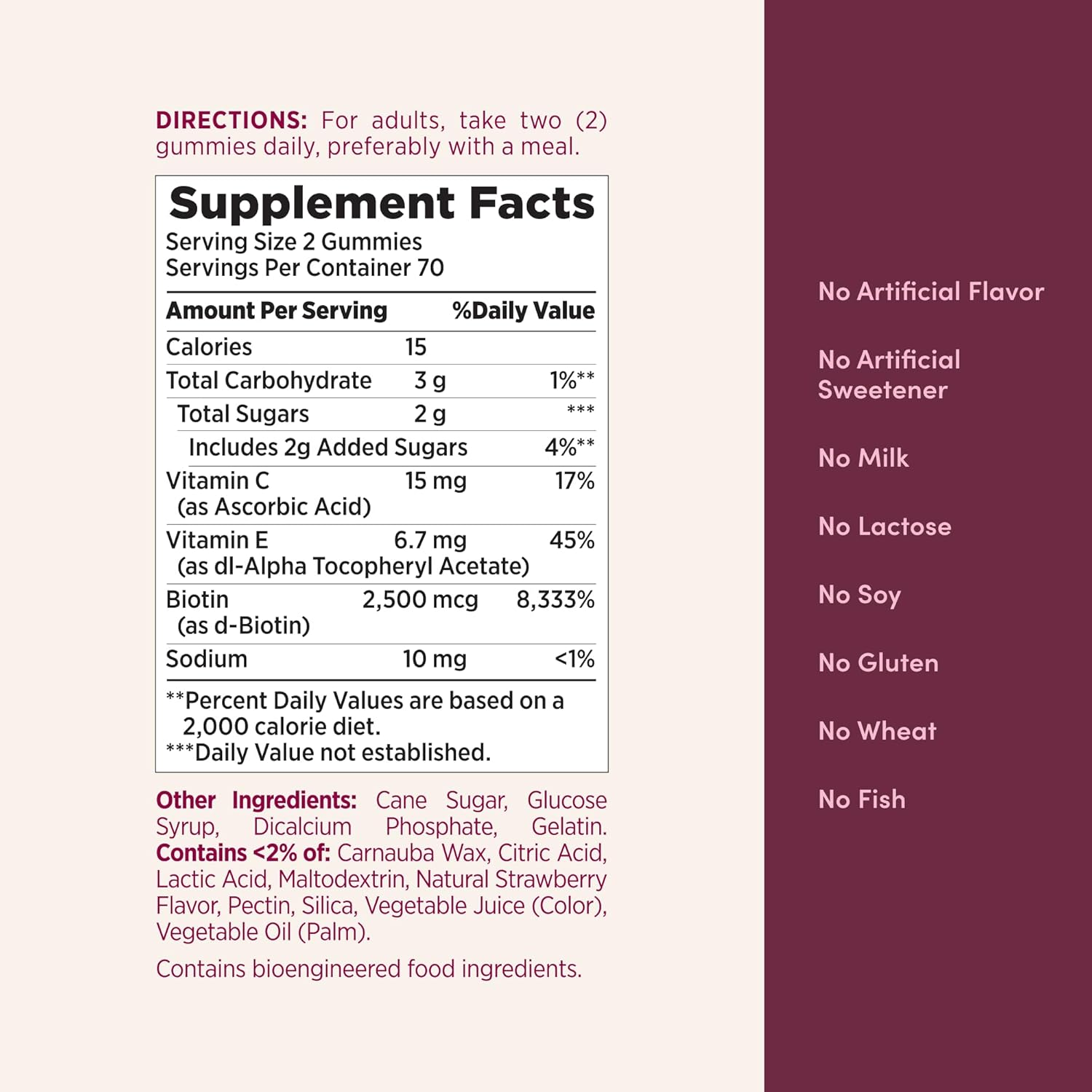 Nature'S Bounty Optimal Solutions Hair, Skin, Nails, 140 Gummies