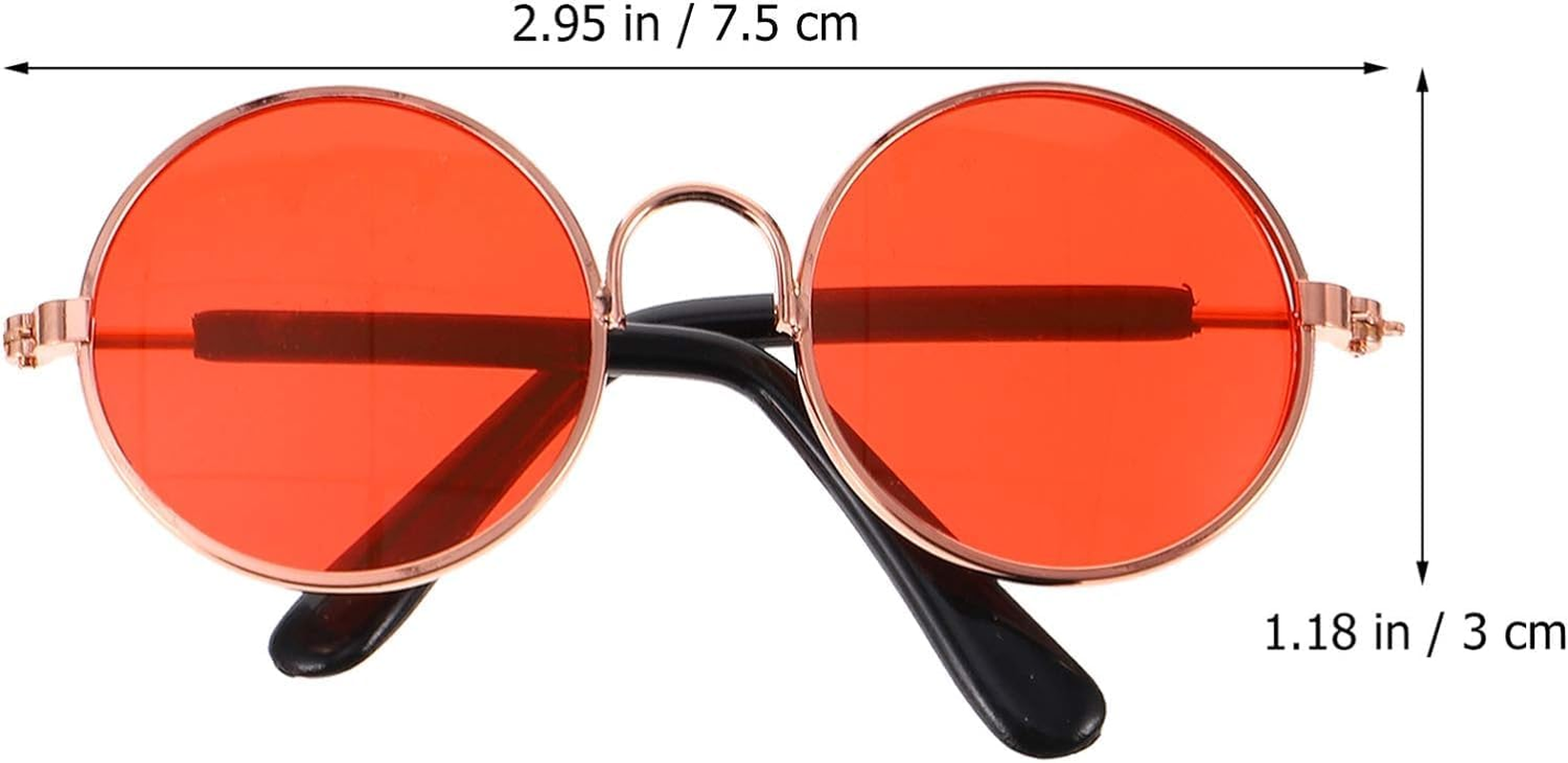 5Pcs Dog Cat Sunglasses Funny Cute Cat Small Dog Sunglasses Classic round Retro Pet Glasses Eyewears Dog Cat Cosplay Party Costume Photo Props image number 2