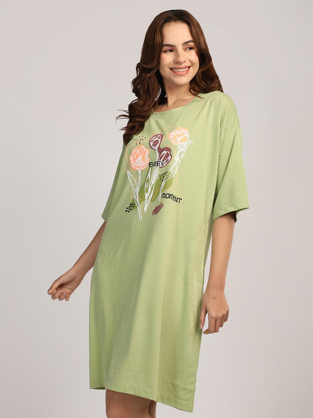 Duchess Mom T-Shirt Dress | Night Dress | Loose Fit | Pre and Post Pregnancy image number 5