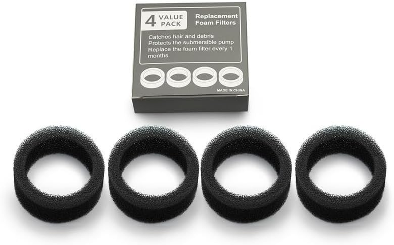 Ewilibe Pack of 4 Sponge for Cat Fountain Drinking Fountain Foam Filter Replacement Foam Filter for 3.2 L Water Fountain Pet Fountain image number 1