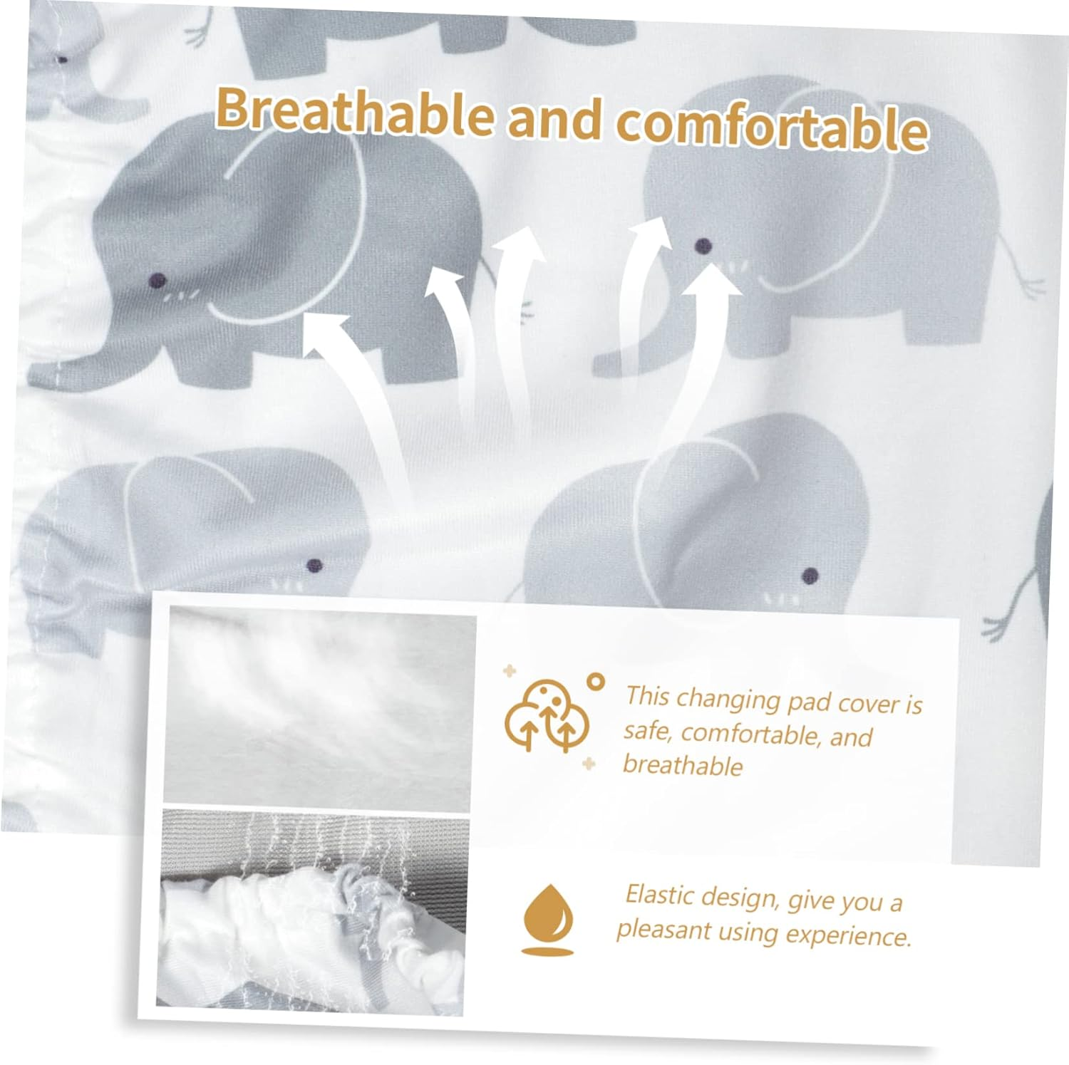 Ibasenice Changing Pad Unisex Diaper Change Table Sheet Cradle Sheet Baby Changing Pad Cover Machine Washable Decorative Patterns image number 4