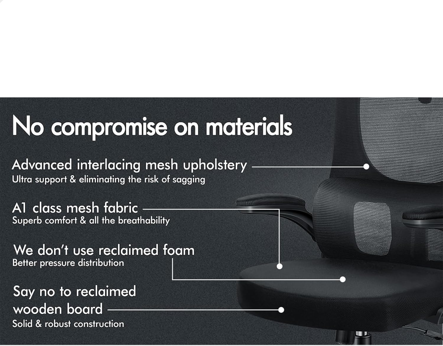 ALFORDSON Mesh Office Chair Ergonomic Mid-Back Nyles Series, Adjustable Flip-Up Arm & Headrest Gaming Racing Task Chair, Student Computer Study Desk Chair for Home Office, All Black