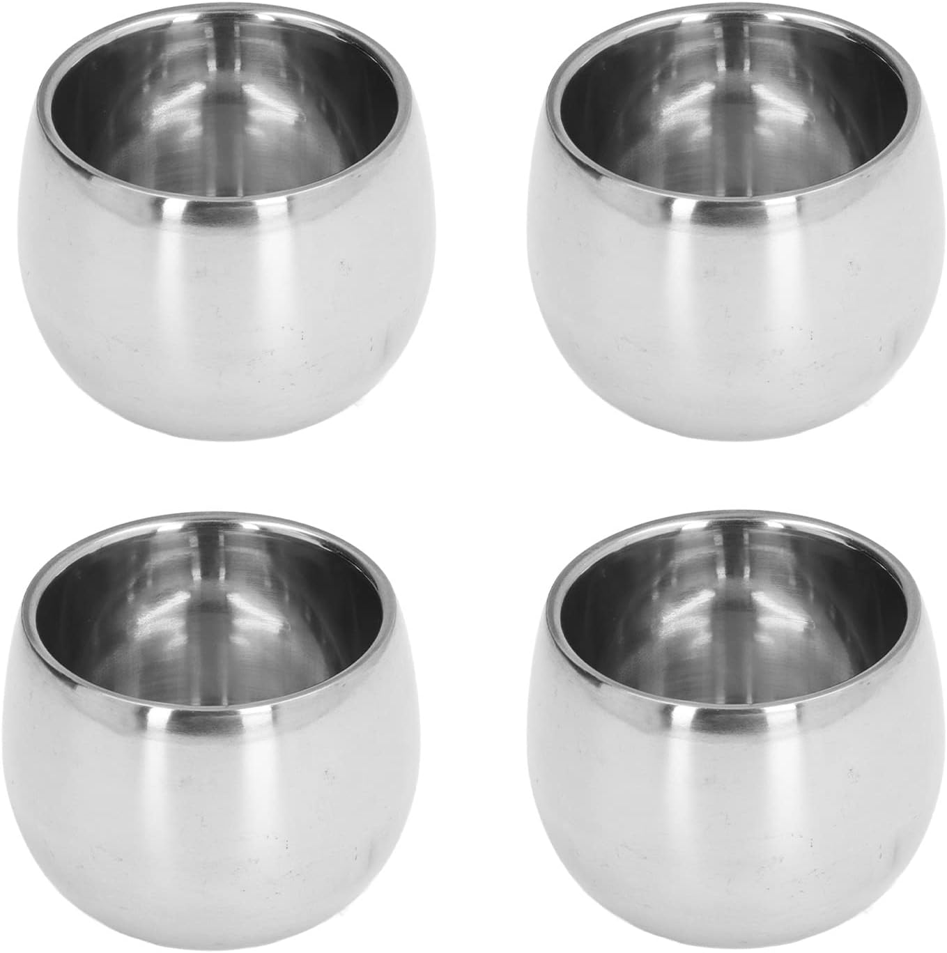 4Pcs Coffee Mug, 150Ml Stainless Steel Camping Mugs Outdoors Drinking Cup Picnic Mug, Double Layer Insulated Cups for Outdoor Camping Travel Hiking Beach Picnic image number 4