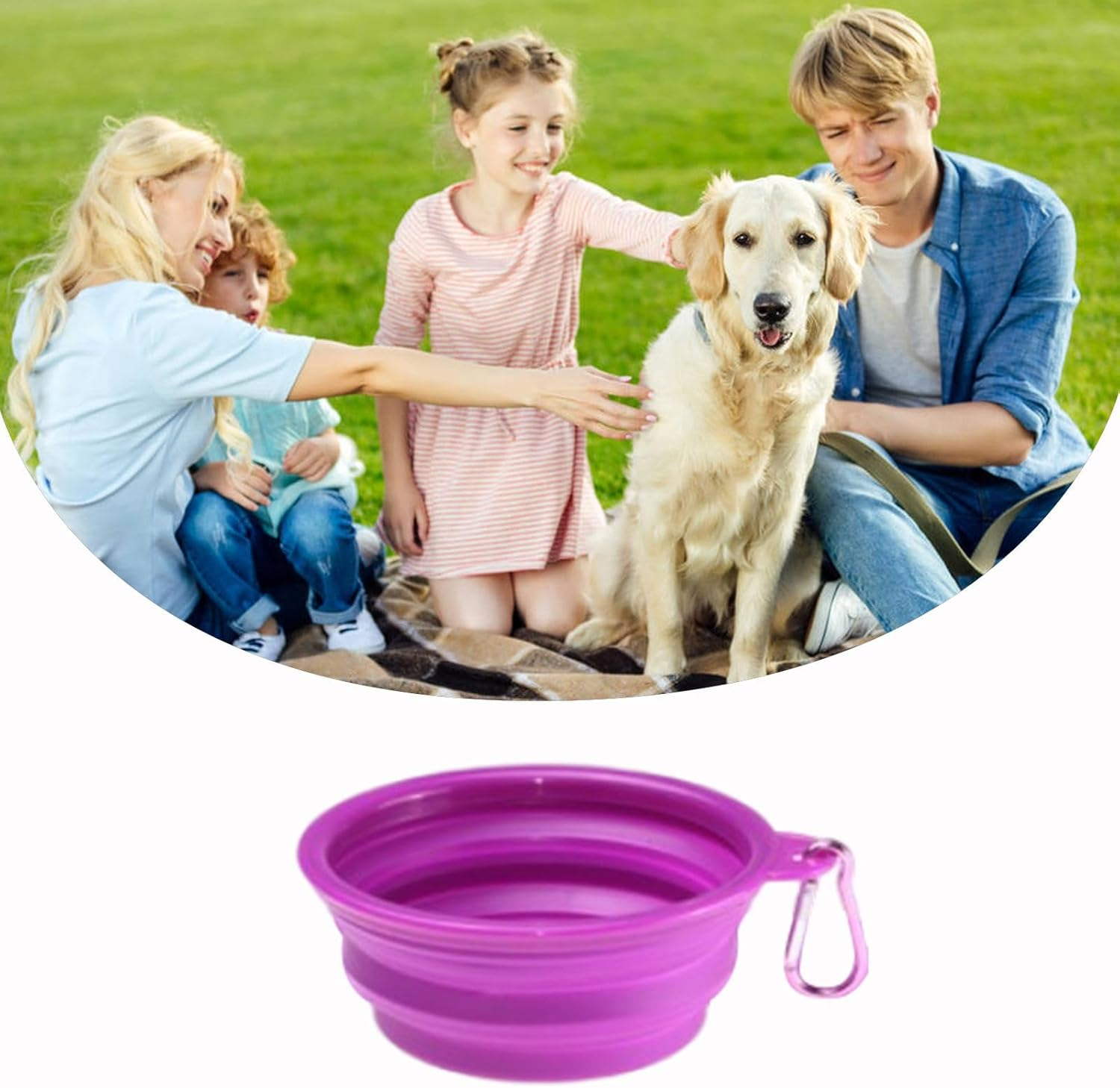 Dog Bowl, 1000Ml Travel Cup Dish Dogs,Portable Pet Water Travel Bowl for Small Medium Cats, Puppies and Pets image number 5