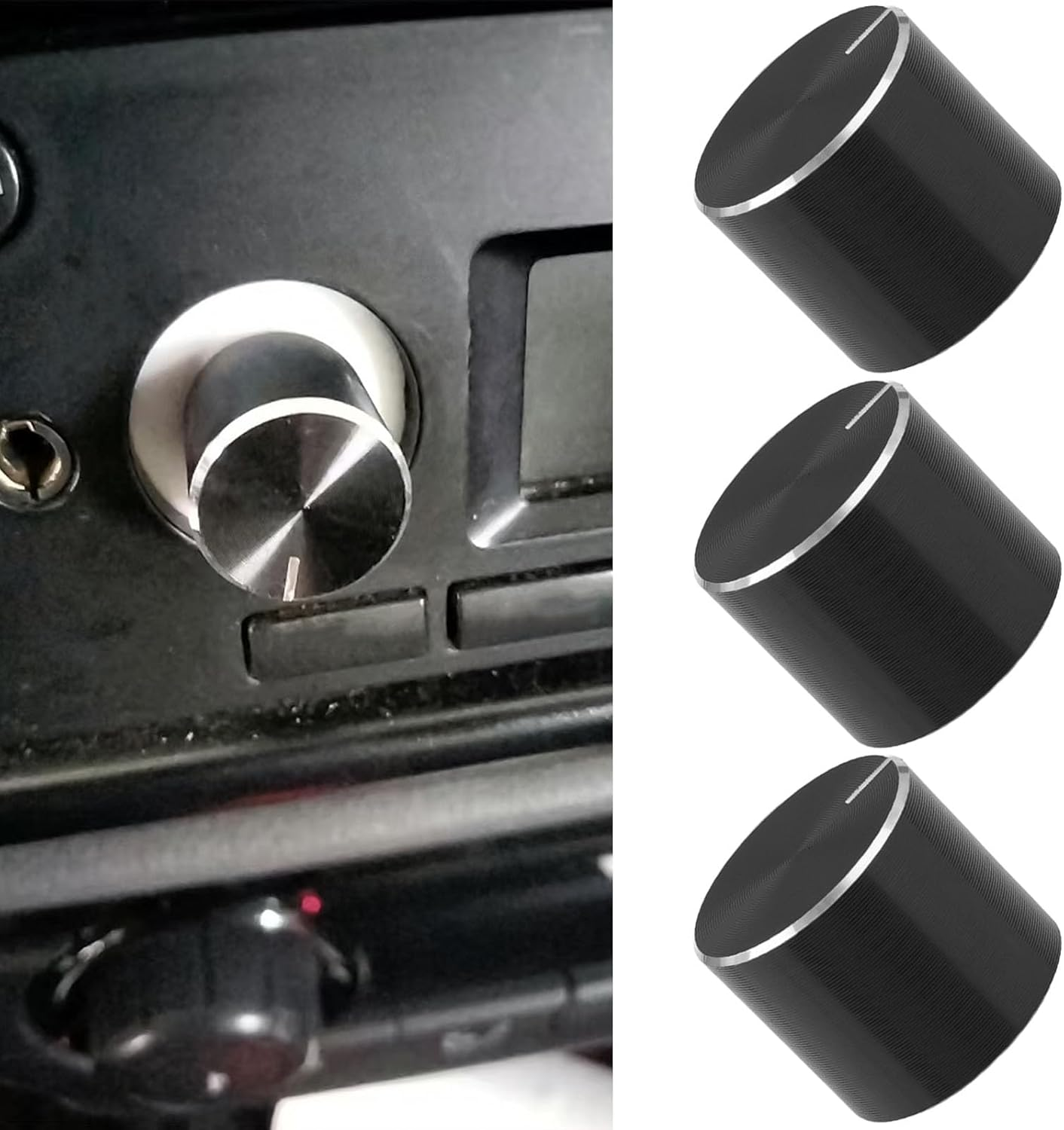 Create Idea 10Pcs 13Mmx15Mm Aluminum Potentiometer Knob Rotary Knob Volume Control Knob Suitable for 6Mm D-Type Shaft Potentiometer Black image number 6