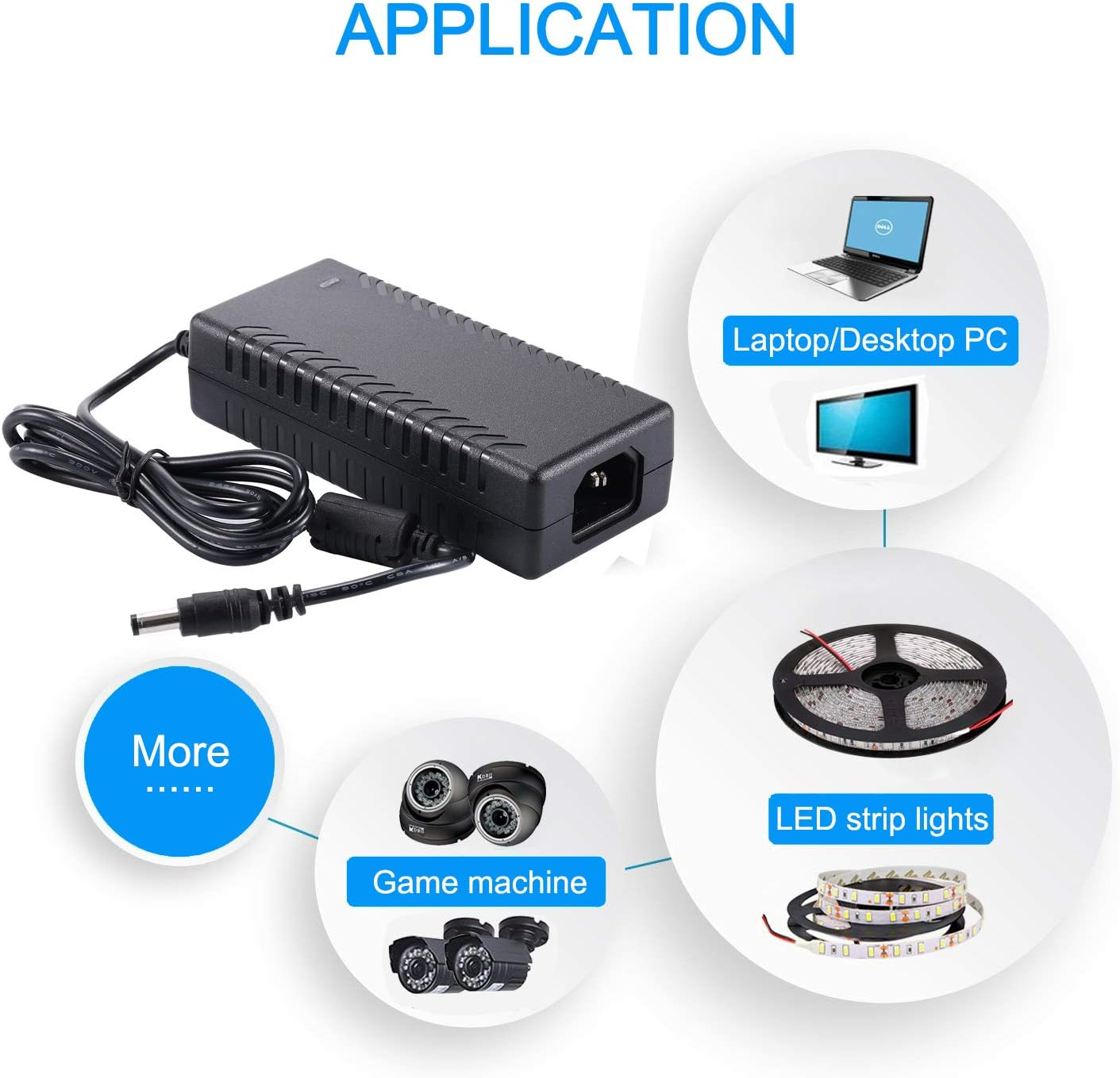 5V 5A Power Supply Adapter - Cfsadapter AC 100-240V DC 5 Volt 5Amp 25W Power Converter 5.5Mm X 2.5Mm Plug for LED Strip Lighting image number 5