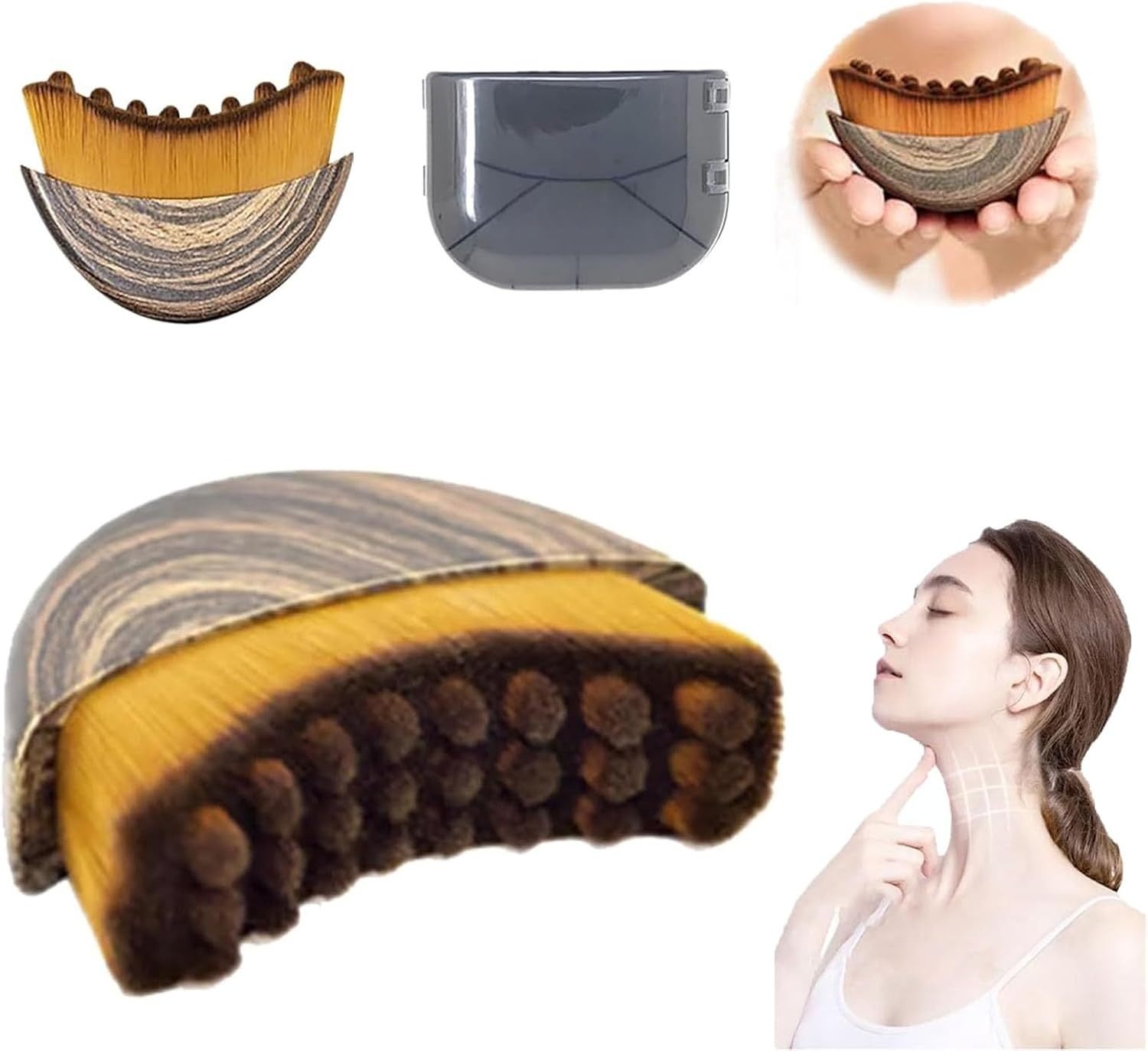 Lymphatic Contour Face and Body Brushes, the Lymphatic Drainage Massager for Face, Chin & Jawline Sculpting, Designed for the Face，Ergonomically Designed to Fit the Skin Precisely and Relieve Fatigue (1) image number 3