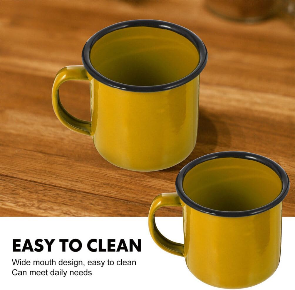 Luxshiny Enamel Camping Coffee Mug Set of 4 - Vintage Camping Mugs Water Mugs Camping Coffee Milk Mugs, for Indoor and Outdoor Activities image number 4