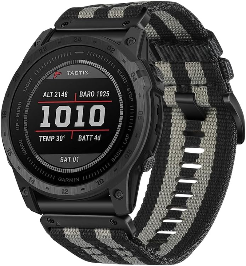 Fleshy Leaf Nylon Watch Bands for Garmin Fenix 8 51Mm, Fenix 7X / Fenix 6X / Fenix 5X/Enduro 2, Quick Fit 26Mm Adjustable Woven Nylon Sports Wrist Strap with Stainless Steel Clasp for Tactix 7 Pro, Epix Pro 51Mm image number 4