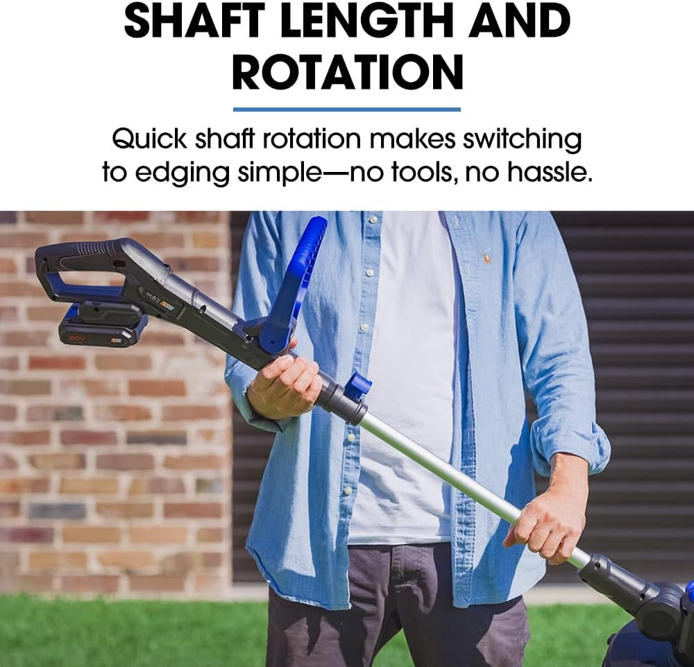 Powerblade LN4 20V Cordless Electric Line Trimmer & Garden Edger Kit, with Battery and Fast Charger image number 5