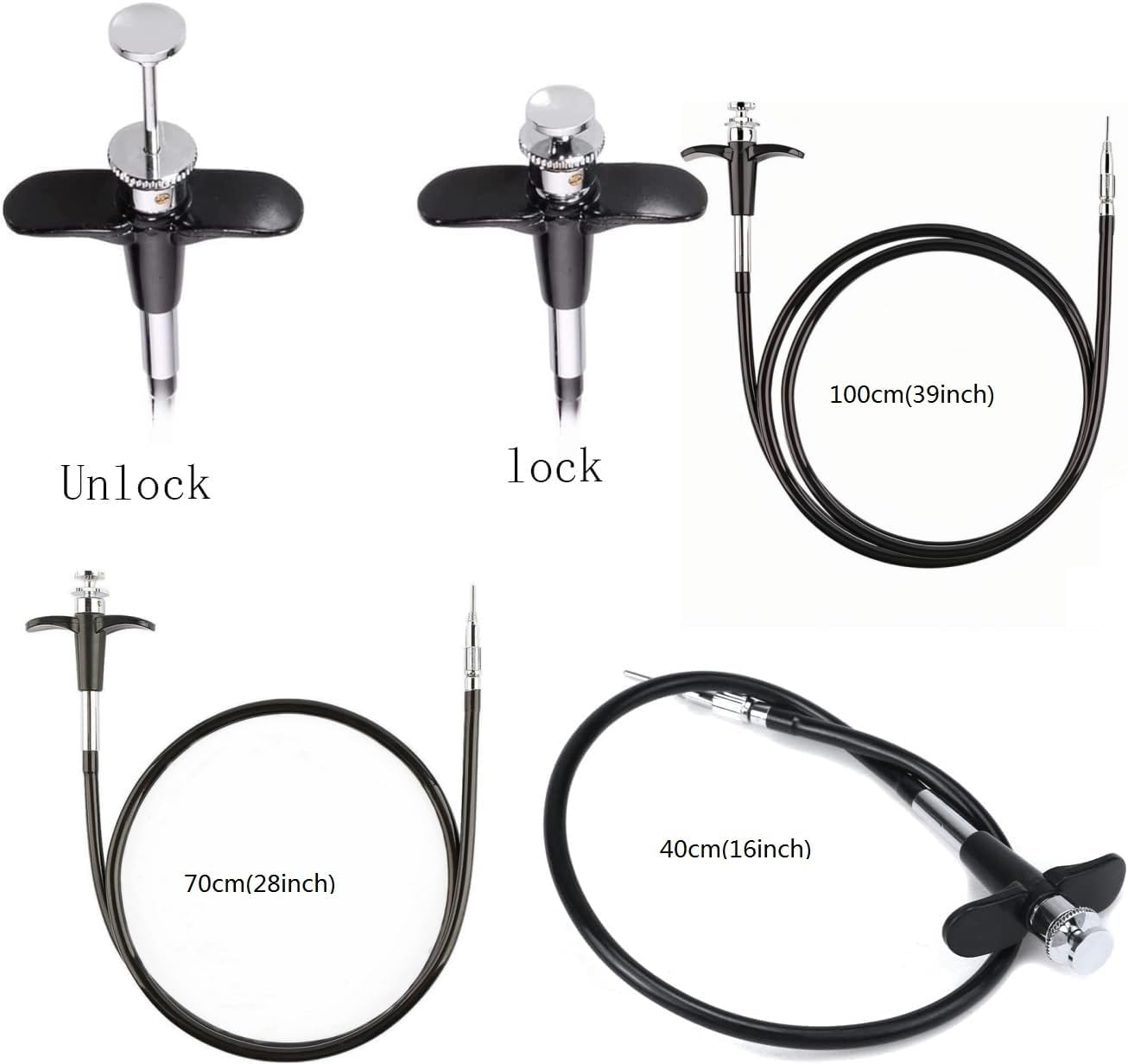 WADY Mechanical Shutter Release Threaded Vibration Shutter Release Cable Lock Mechanical Remote Shutter Trigger for Dslr/Mirrorless Cameras Durable Metal Construction (40CM) image number 4