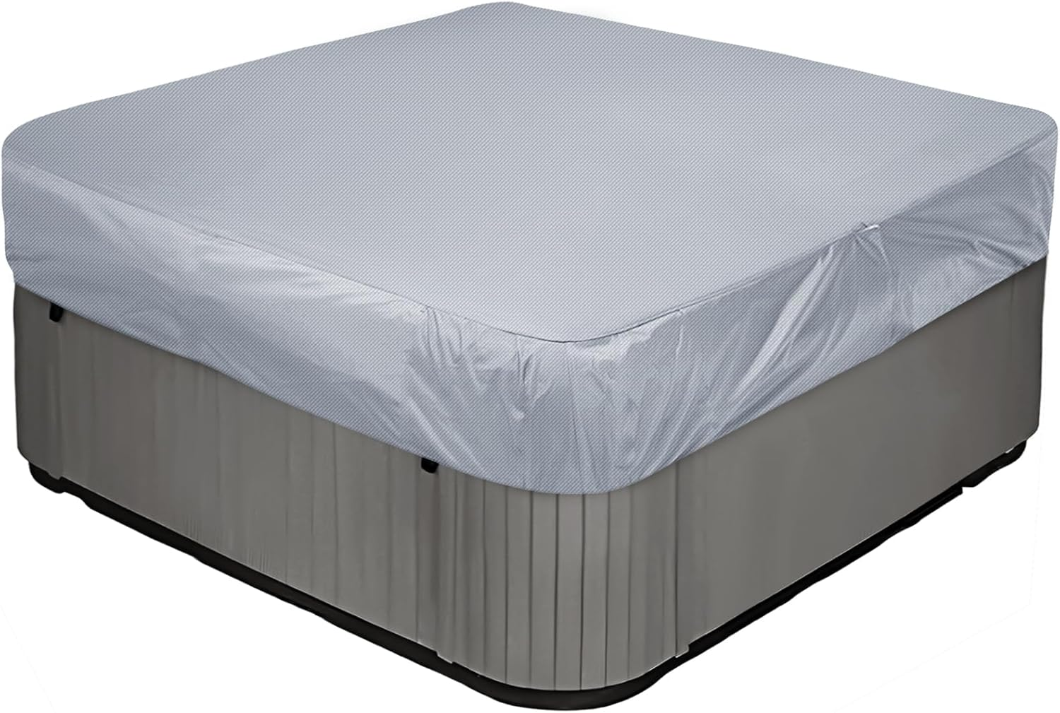 Aurragiy Square Hot Tub Cover Garden Hot Tub Spa Cover Replacement Waterproof UV Protected Rectangular Spa Cover Outdoor Spa Covers(87''Lx87''Wx12''H, Black) image number 3