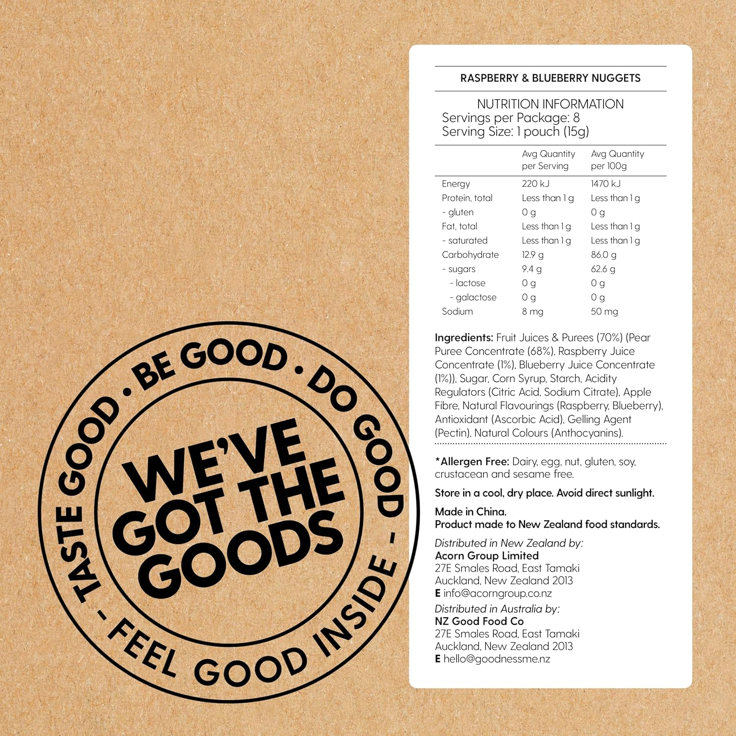 Goodnessme Nuggets Raspberry & Blueberry 120G image number 5