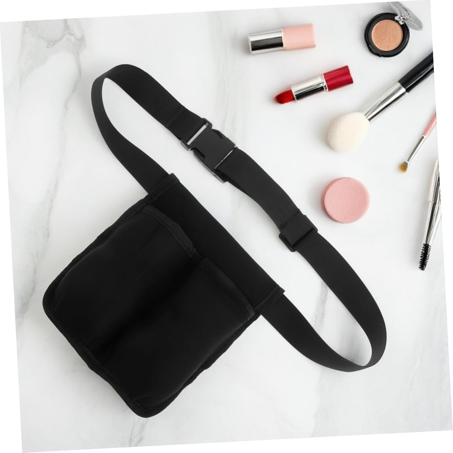 FOMIYES Essential Oil Holder Organizer Dual Pocket Massage Oil Pouch Adjustable Belt Waist Bag for Therapists Home Use image number 5