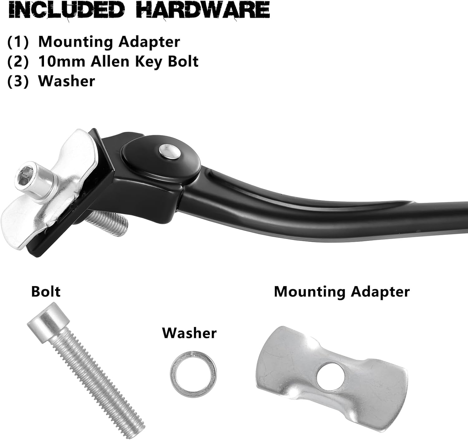 SPICIMOMO Bike Kickstand for 24-29 Inch Bicycles, Aluminum Alloy Adjustable Bike Stand with Button-Style Latch, Suitable for Mountain Bike, Road Bike, Hybrid Bike image number 3