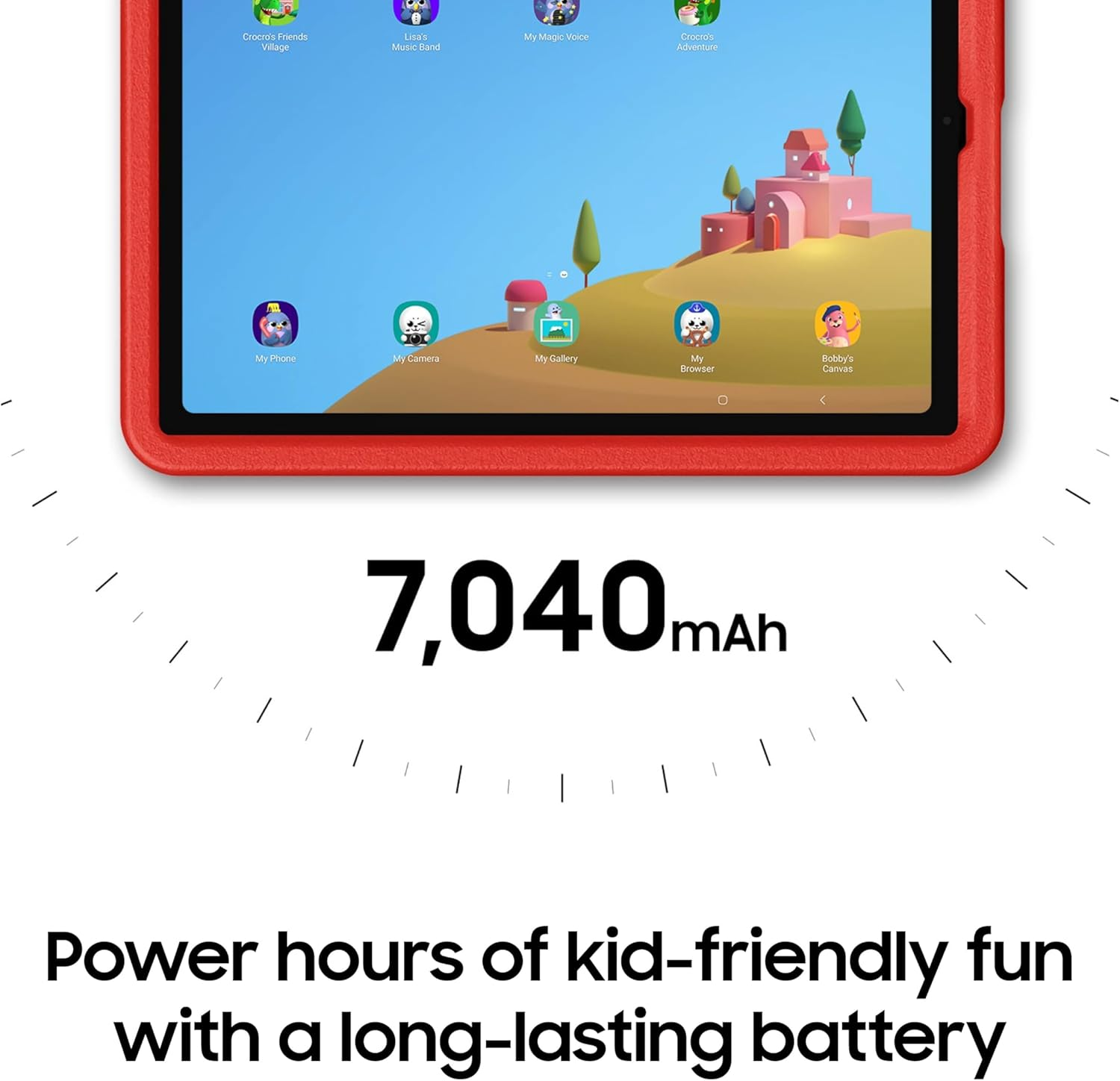 Samsung Galaxy Tab A9+ Kids Edition 11&rdquo; 64GB Wifi Android Tablet, Long Battery Life, Expandable Storage, Slim & Lightweight, Kid-Friendly Durable Puffy Cover, US Version, Red image number 4