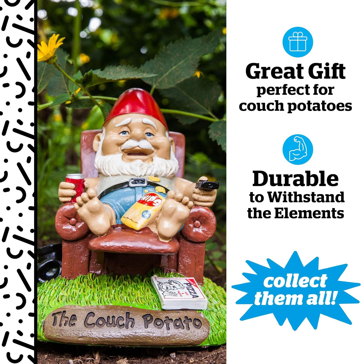 Bigmouth the Couch Potato Garden Gnome image number 3