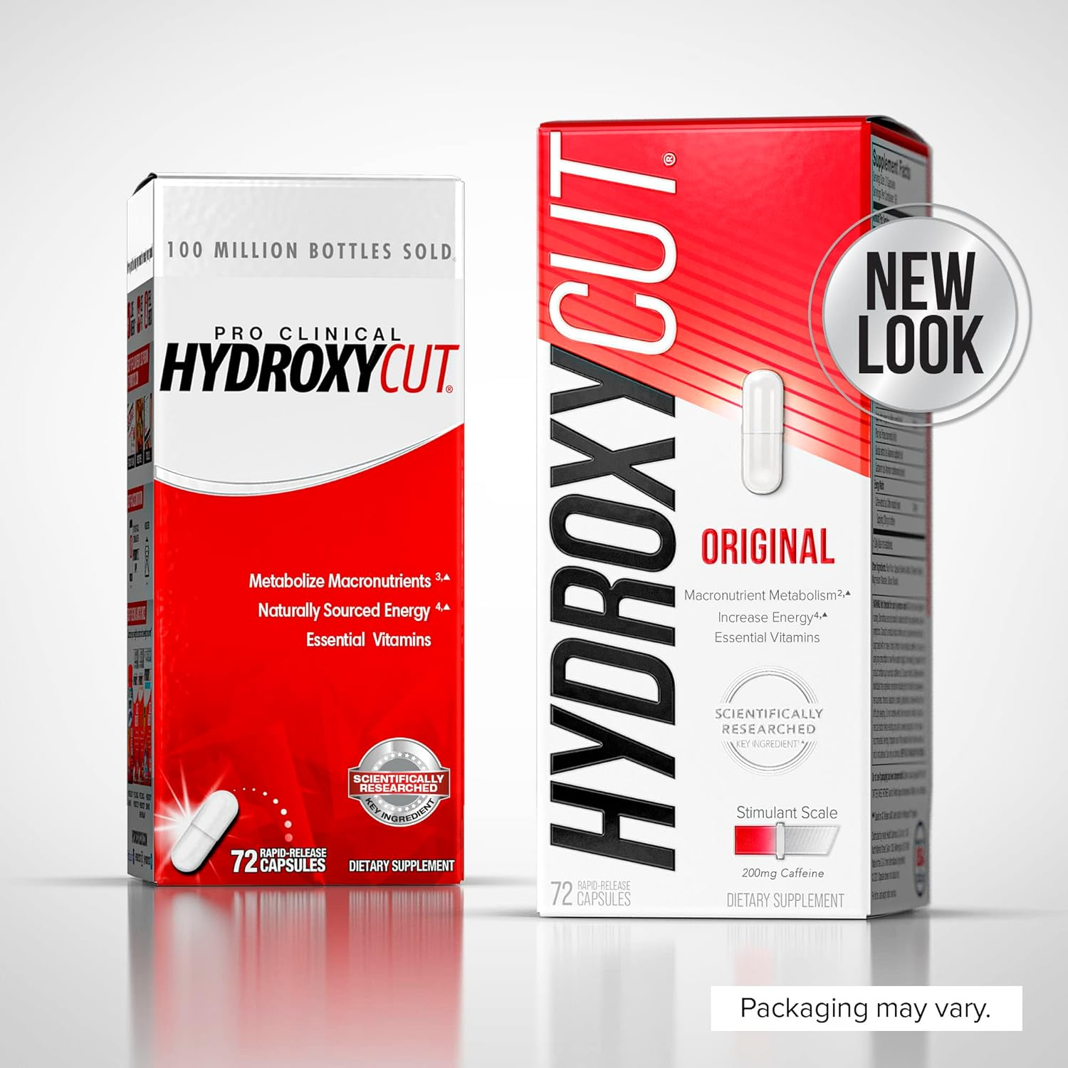 Hydroxycut Pro Clinical Weight Loss Supplements with Apple Cider Vinegar and Vitamins, Burn Calories & Get Naturally Sourced Energy, 72 Pills image number 1
