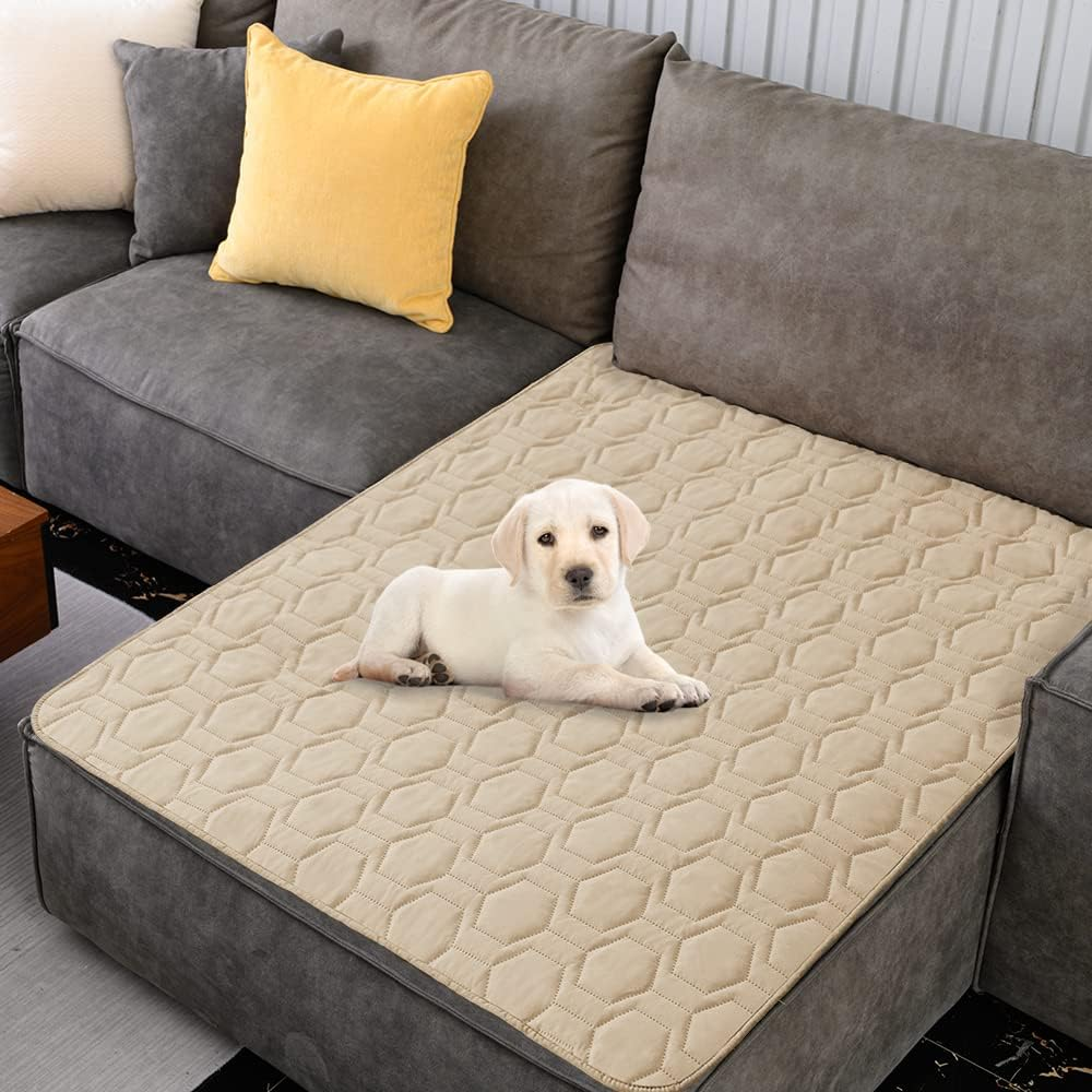 Tcksstex Waterproof & Non-Slip Dog Bed Cover and Pet Blanket Sofa Pet Bed Mat ，Car Incontinence Mattress Protectors Furniture Couch Cover for Most Cats Dogs,Pets<30X70-Light Grey>
