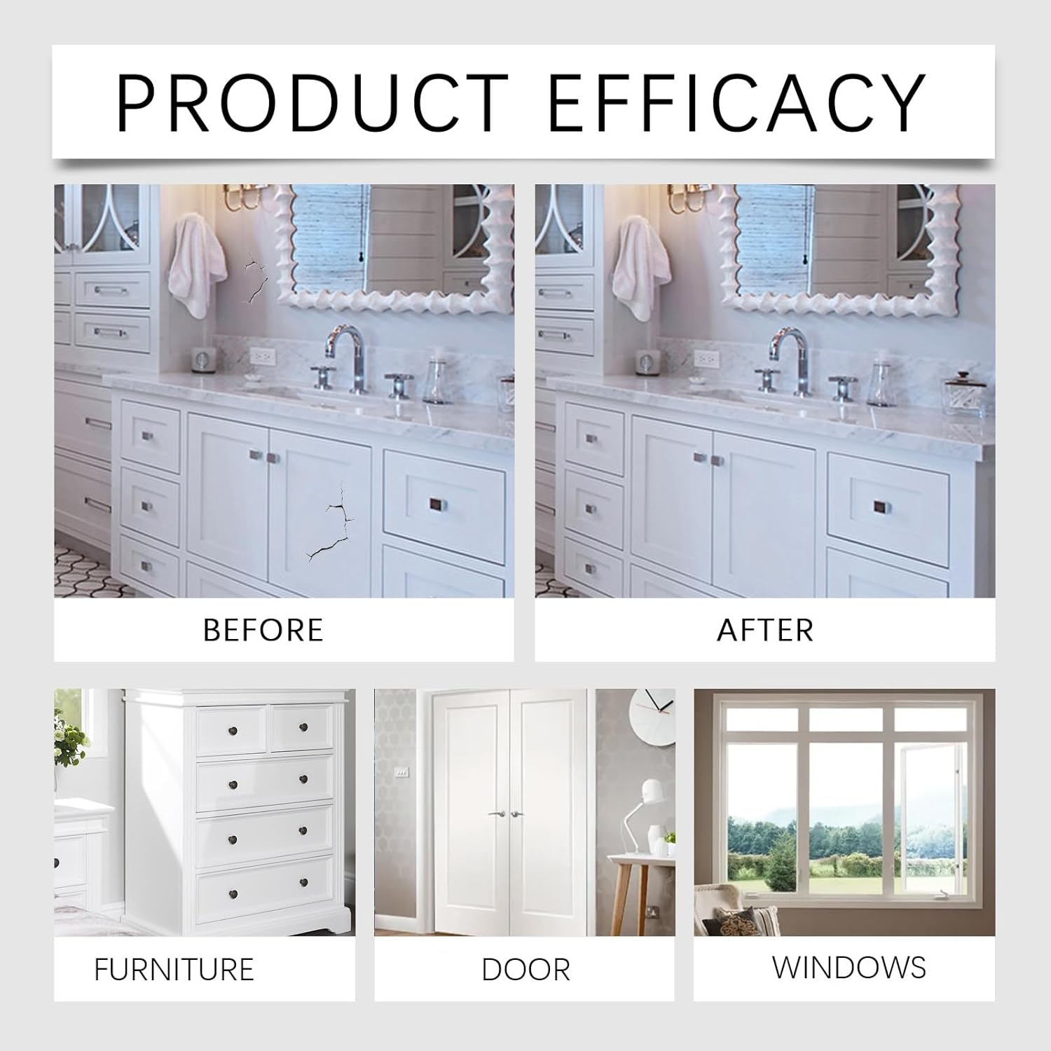 White Touch up Paint Pen - Multi-Surface Repair Touch up Paint Pen for Cabinet,Furniture, Wall, Door，Wood & Appliance(2 Pack，1Oz Each) image number 1