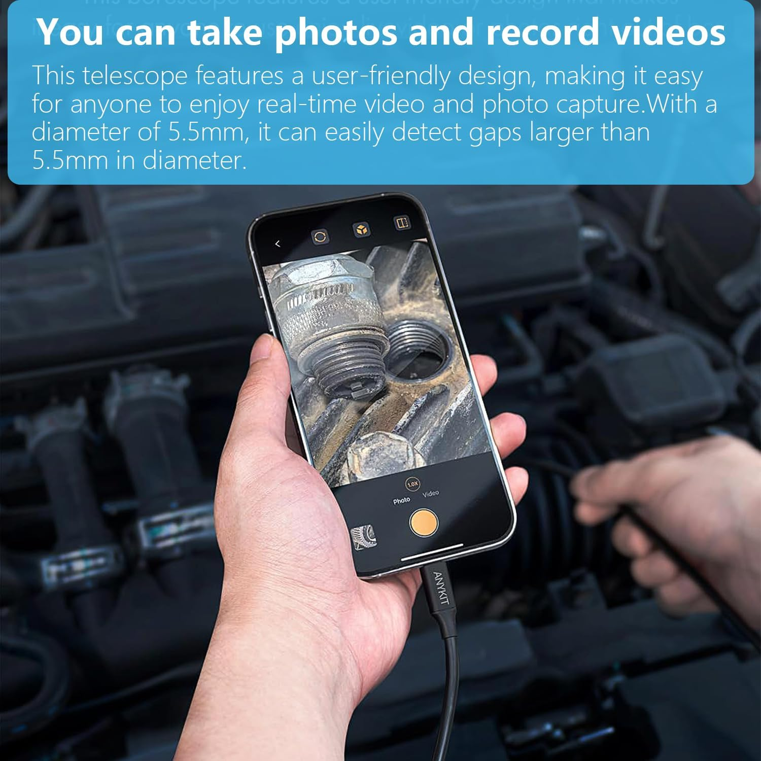 GONSIFACHA [IP67 Waterproof & Flexible Focal Length] High-Definition Endoscope Camera Compatible with Android/Windows,Smartphone Connection,Auto Maintenance,Plumbing Inspection,For Home/Industrial Use image number 3