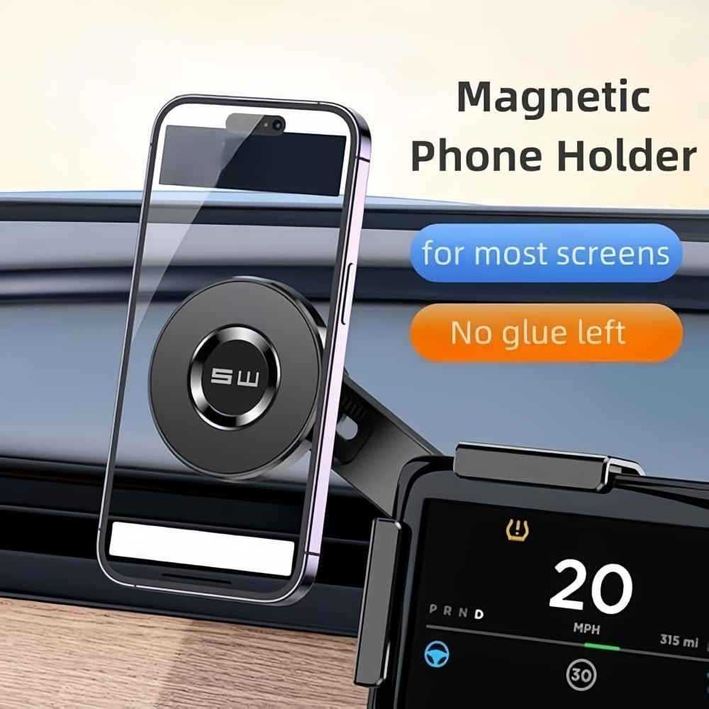 Magnetic Phone Holder for Tesla, Phone Mount Compatible with Magsafe Car Mount, Tesla Model 3/ Y/S/X,Iphone 15 14 13 12 & Magsafe Case image number 5
