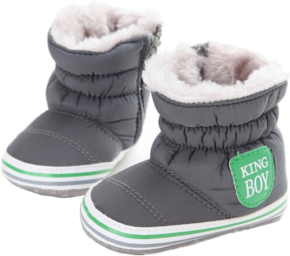 L-Peach Baby Boys' Winter Wear, Cold Protection, First Shoes, Kids, Newborn Shoes, Warm, Waterproof, Cold Protection, Baby Walking Shoes, for Beginning Walking, Infants, Walking Support, Zipper, Easy