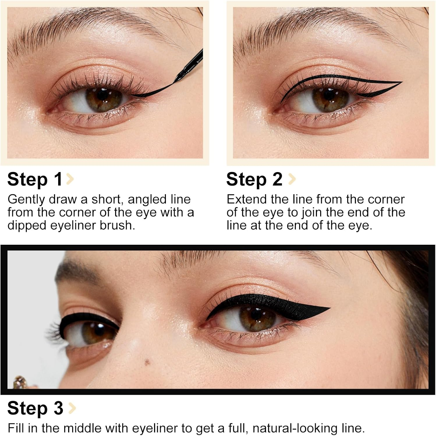 Boobeen Liquid Eyeliner Waterproof Liquid Liner, Matte Black & Brown, Precise Micro Tip Eyeliner Applicator, Longwear Liner for Bold Looks