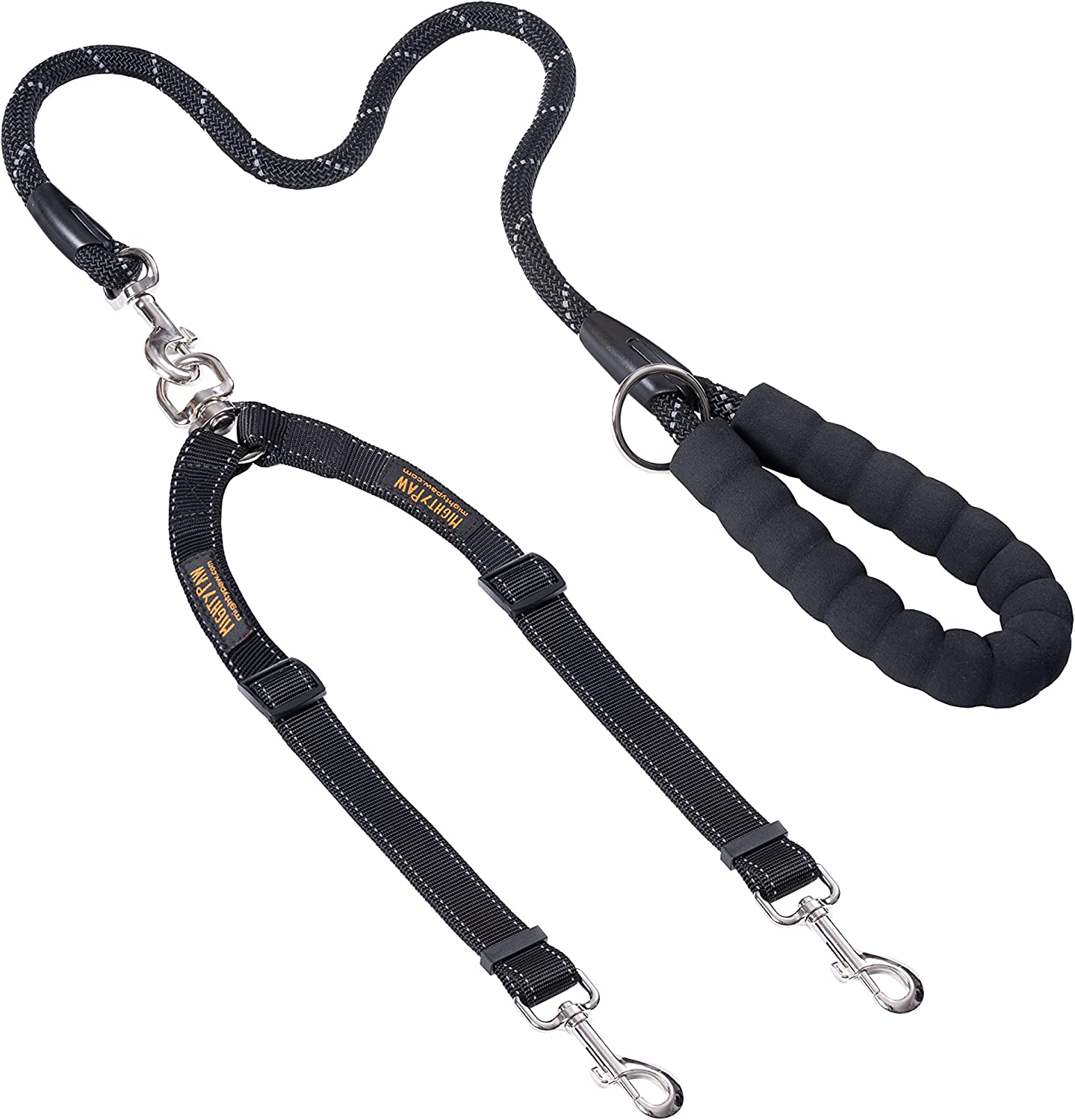 Mighty Paw Double Dog Leash | Dual Dog Leash, Two Dog Leash, Multiple Dog Leash for 2 Dogs, Double Leash for Dogs, Leash Splitter for Large and Small Dogs, 2 Dog Leash, Double Clip Dog Leash Coupler image number 6
