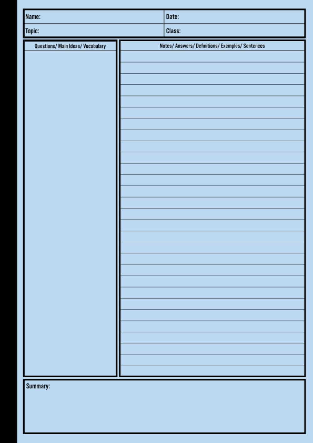 Cornell Notebook: A4 Cornell Note-Taking System Paper for High School, College, University Students Vintage Cover 110 Pages