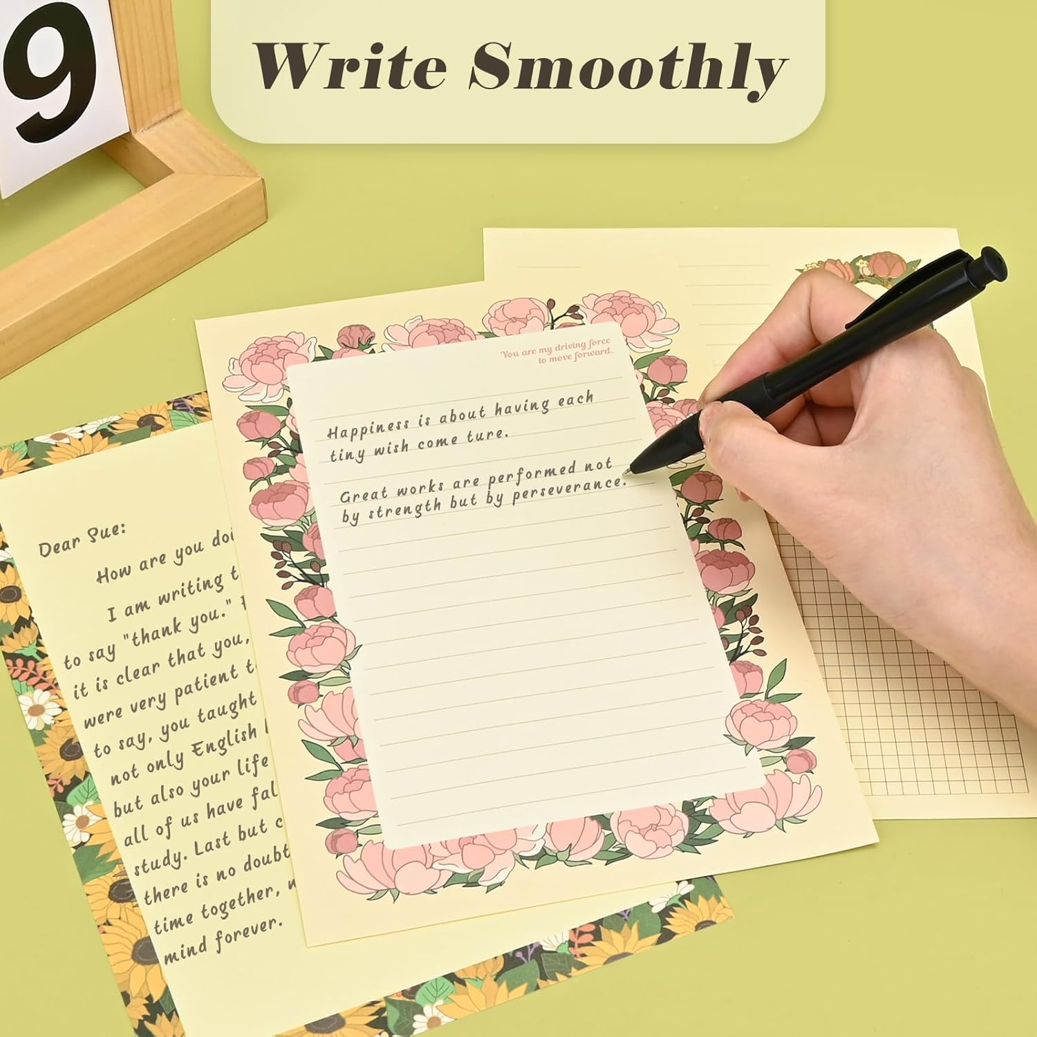 BAYTORY 36Pcs Stationery Paper and Envelopes Set, Cute Animal Patterns Envelope, Love Letter Papers Letter Writing Kit, 18 Paper Sheets + 9 Envelopes (Sheep, Hedgehog, Fox)