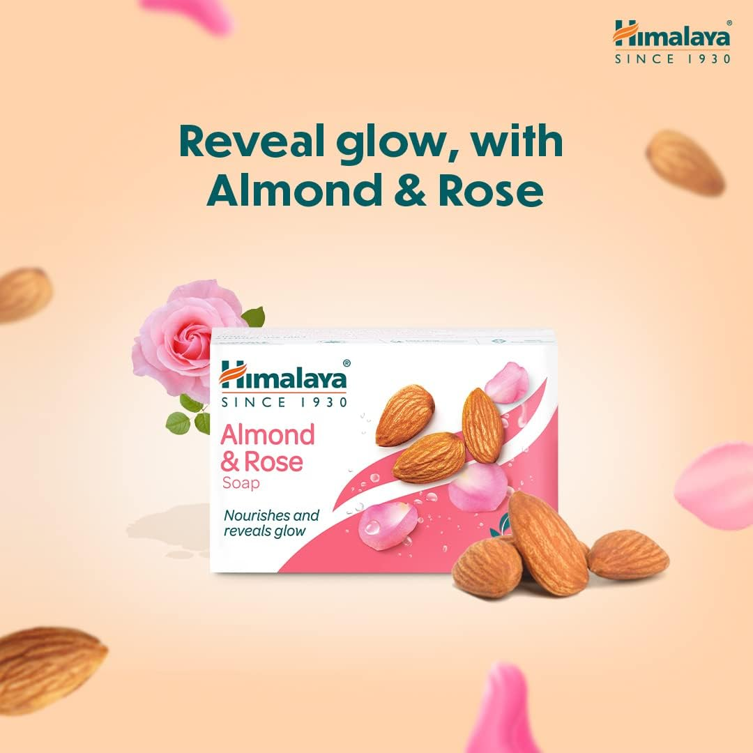 Himalaya Herbals Almond and Rose Soap, 125G (Pack of 6) image number 1