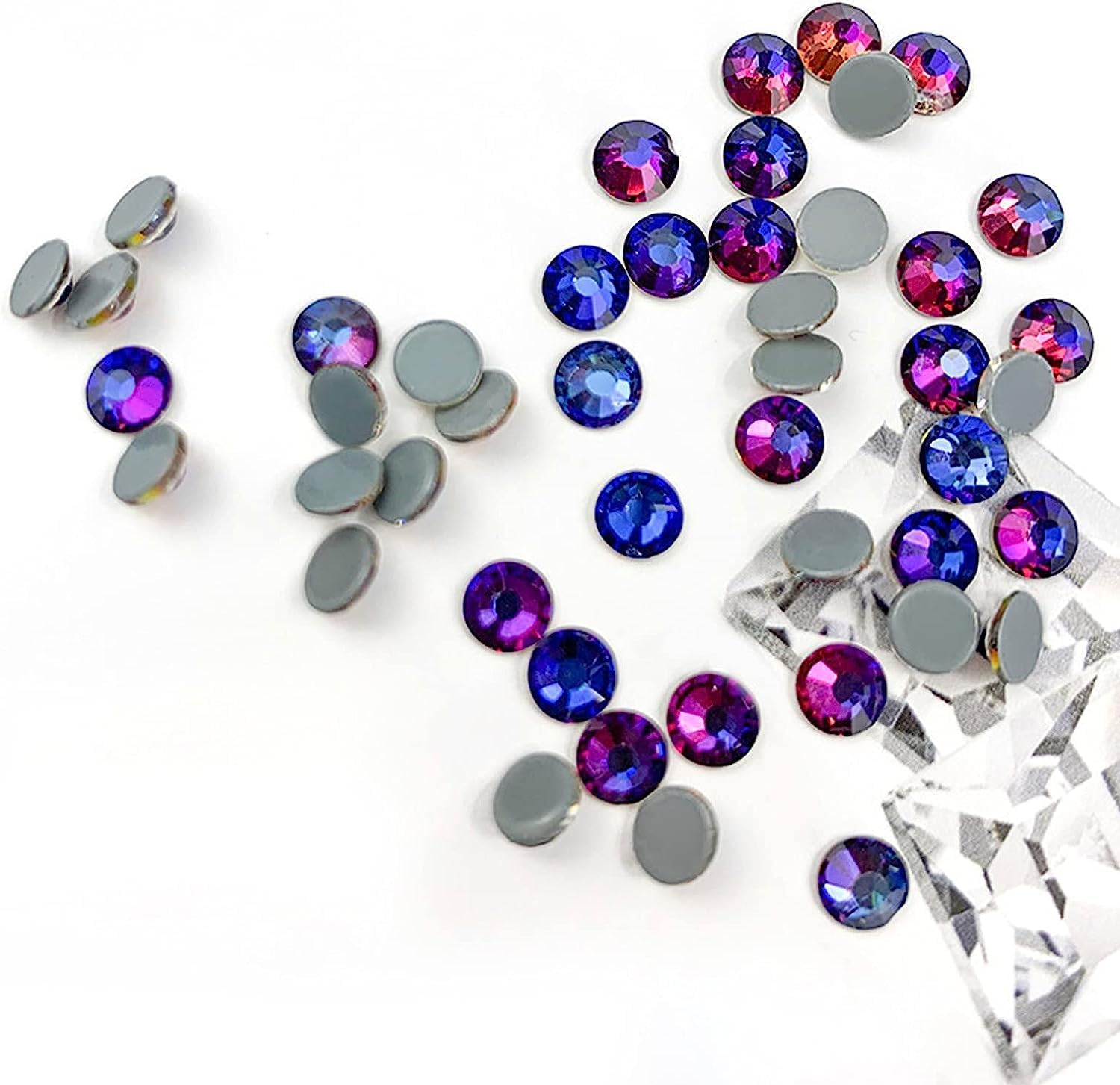 Hotfix Crystal Rhinestones, Hot Fix Crystals for Crafts Clothes, Flatback Glass Crystal for Decoration, round Gems (Jet Black, SS20 1440PCS)