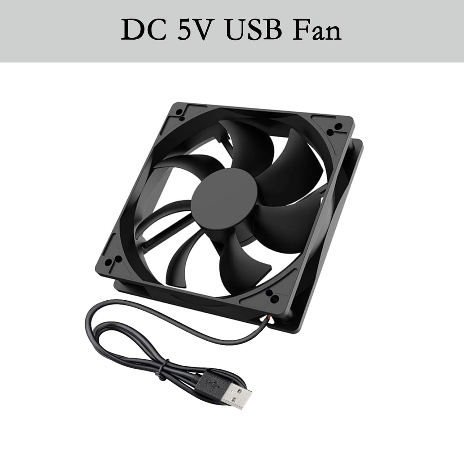 Ronyaoko 5V DC 120X120X25Mm Brushless USB 12Cm Computer Case Cooling Cooler Fan 120Mm X 25Mm (0.2A Low Speed) image number 4